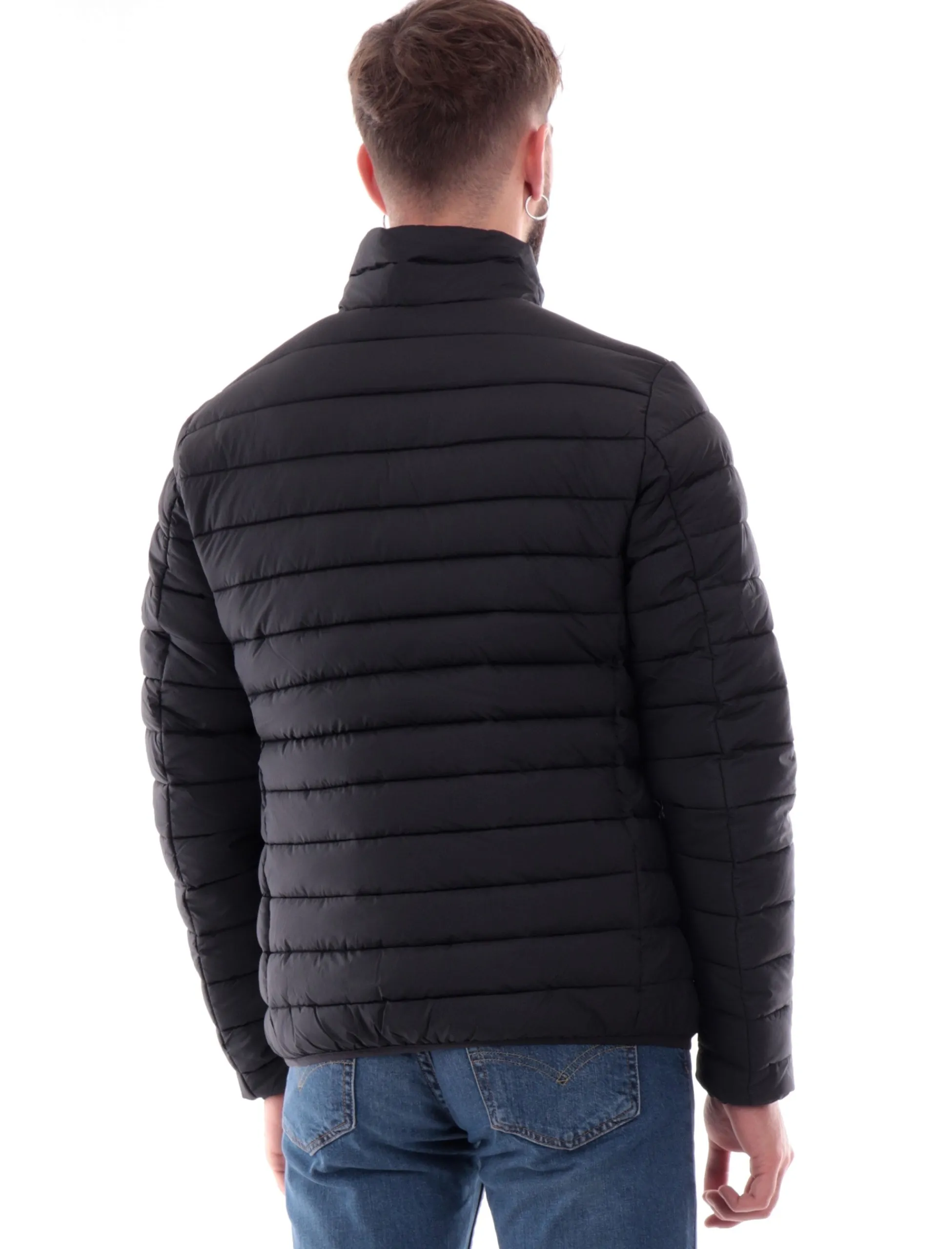 SAVE THE DUCK Giubbini*Giacca Erion nera da uomo collo alto D31274MMIRO19