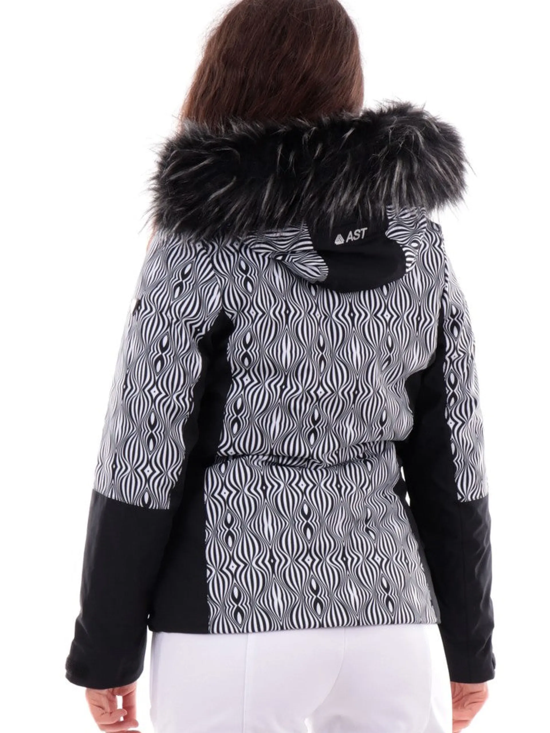 ASTROLABIO Abbigliamento|Giubbini*Giacca sci bianca e nera da donna AB8UT55E2