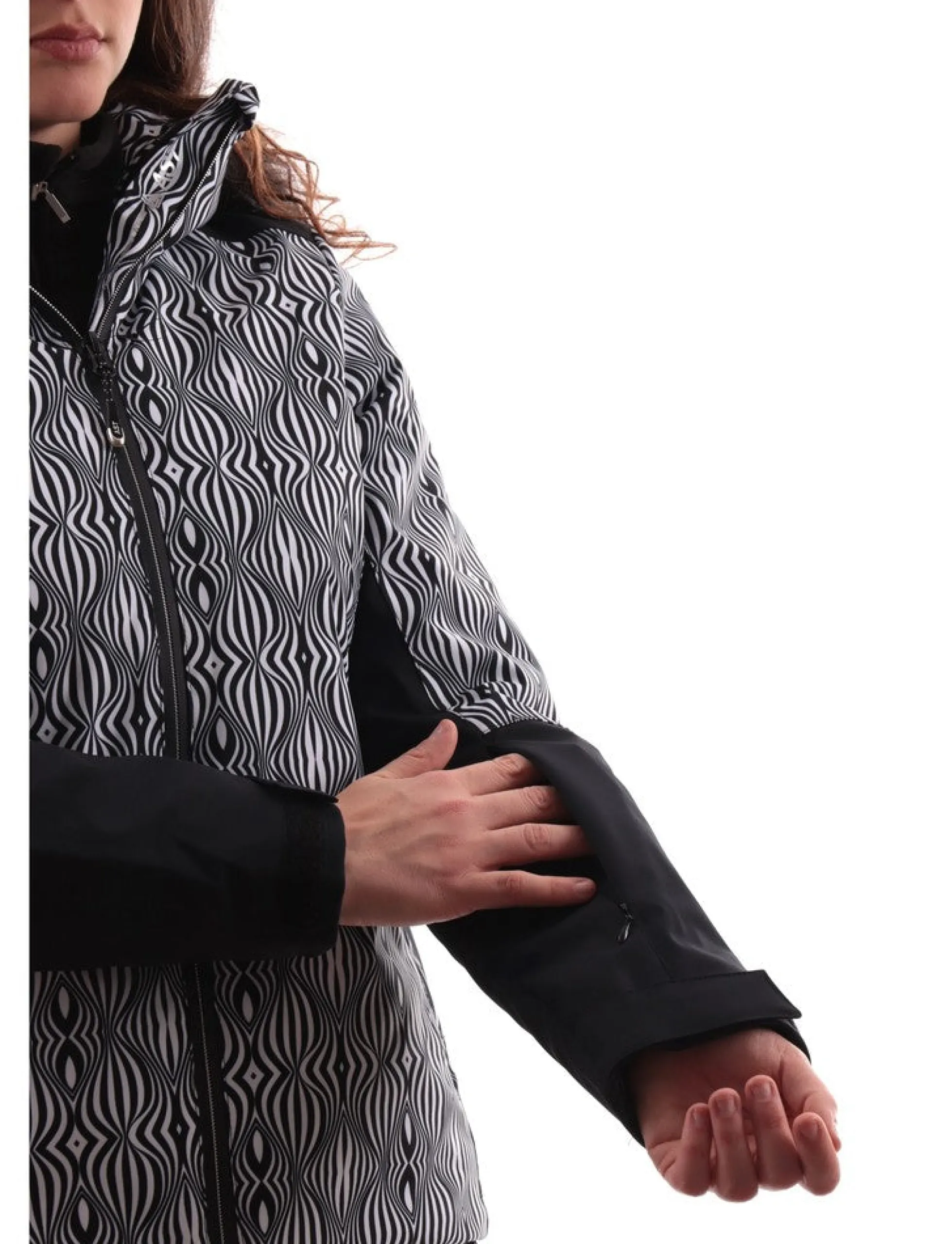 ASTROLABIO Abbigliamento|Giubbini*Giacca sci bianca e nera da donna AB8UT55E2