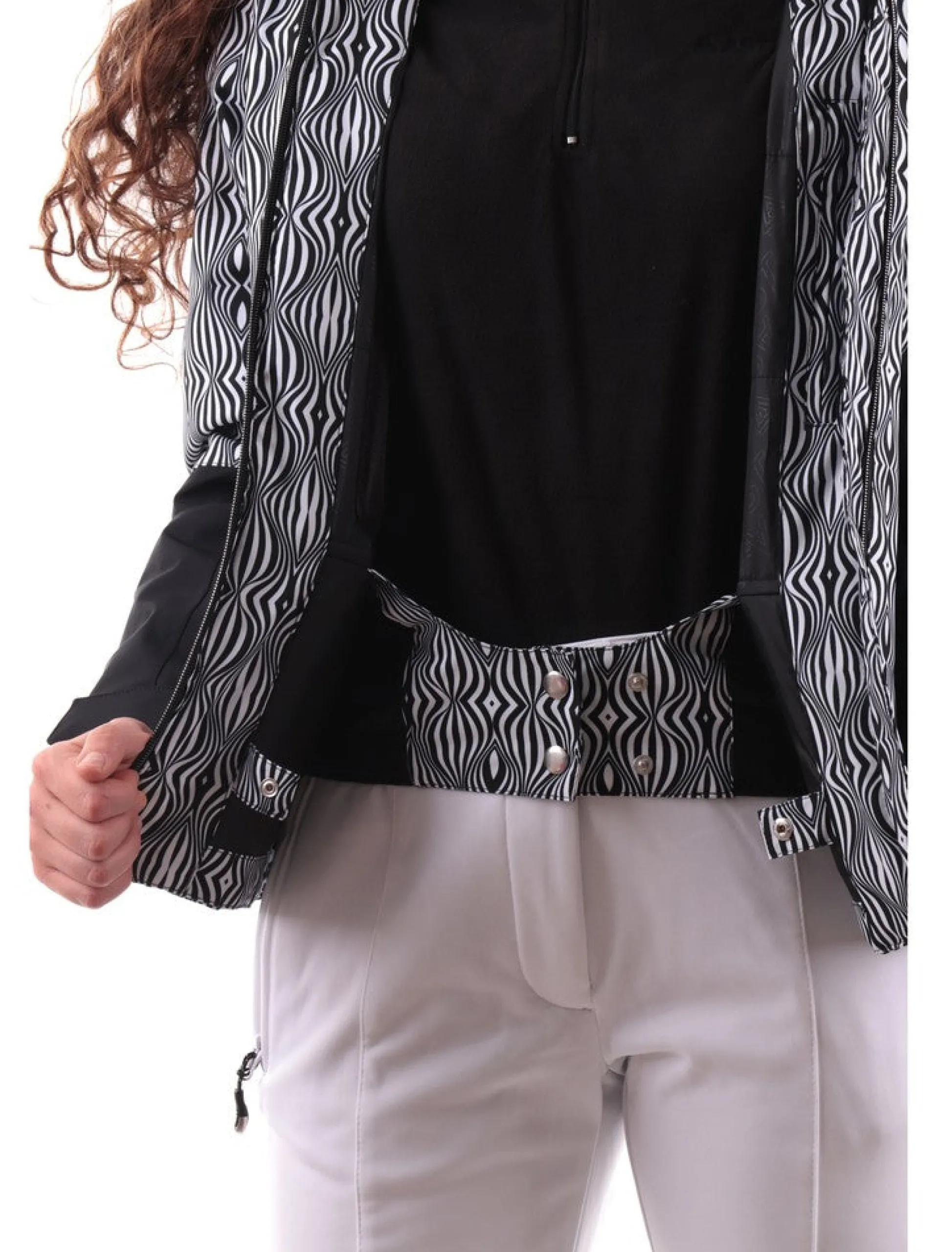 ASTROLABIO Abbigliamento|Giubbini*Giacca sci bianca e nera da donna AB8UT55E2