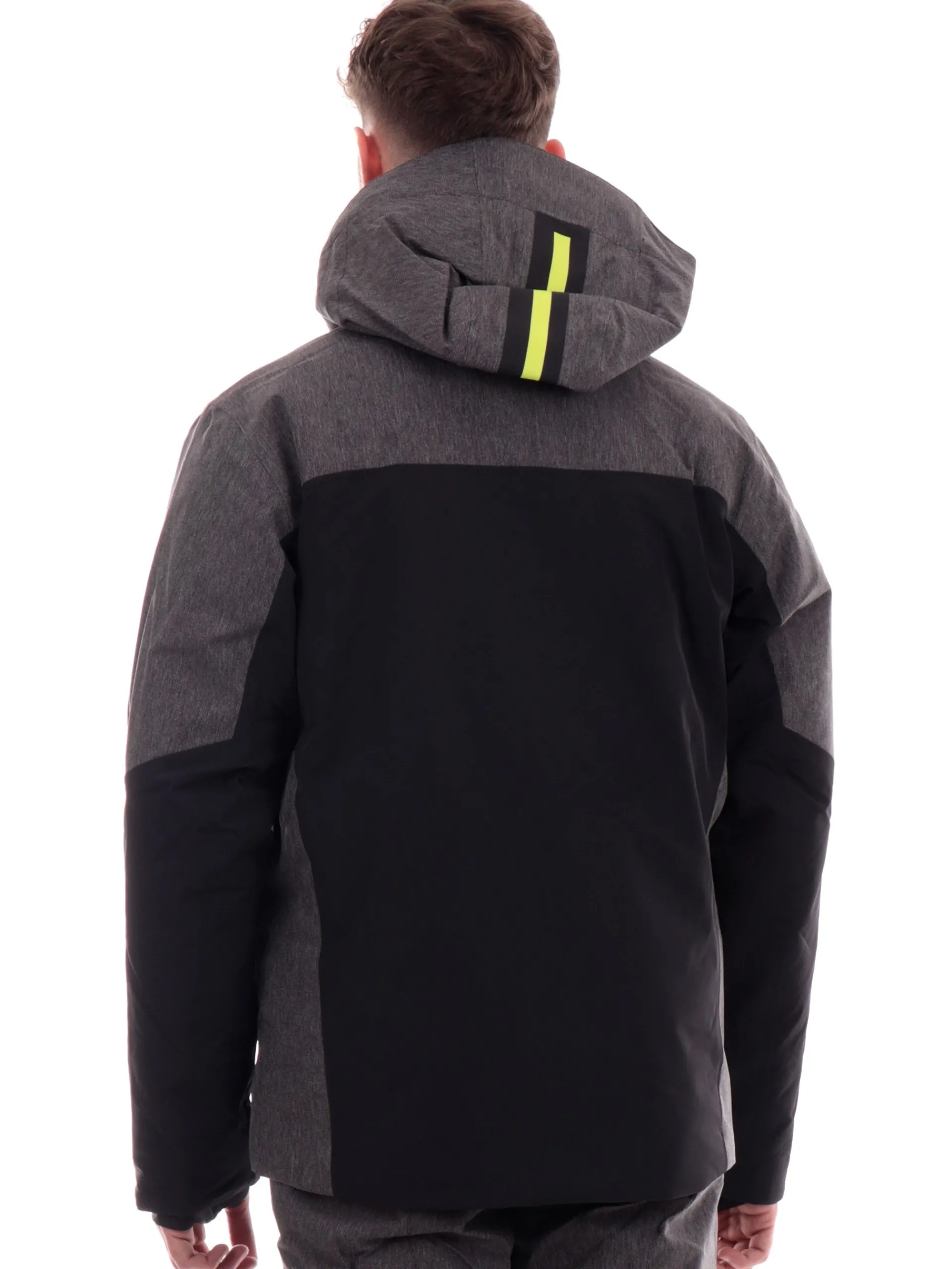 CMP Abbigliamento|Giubbini*Giacca sci grigia e nera da uomo inserti verdi 34W4717