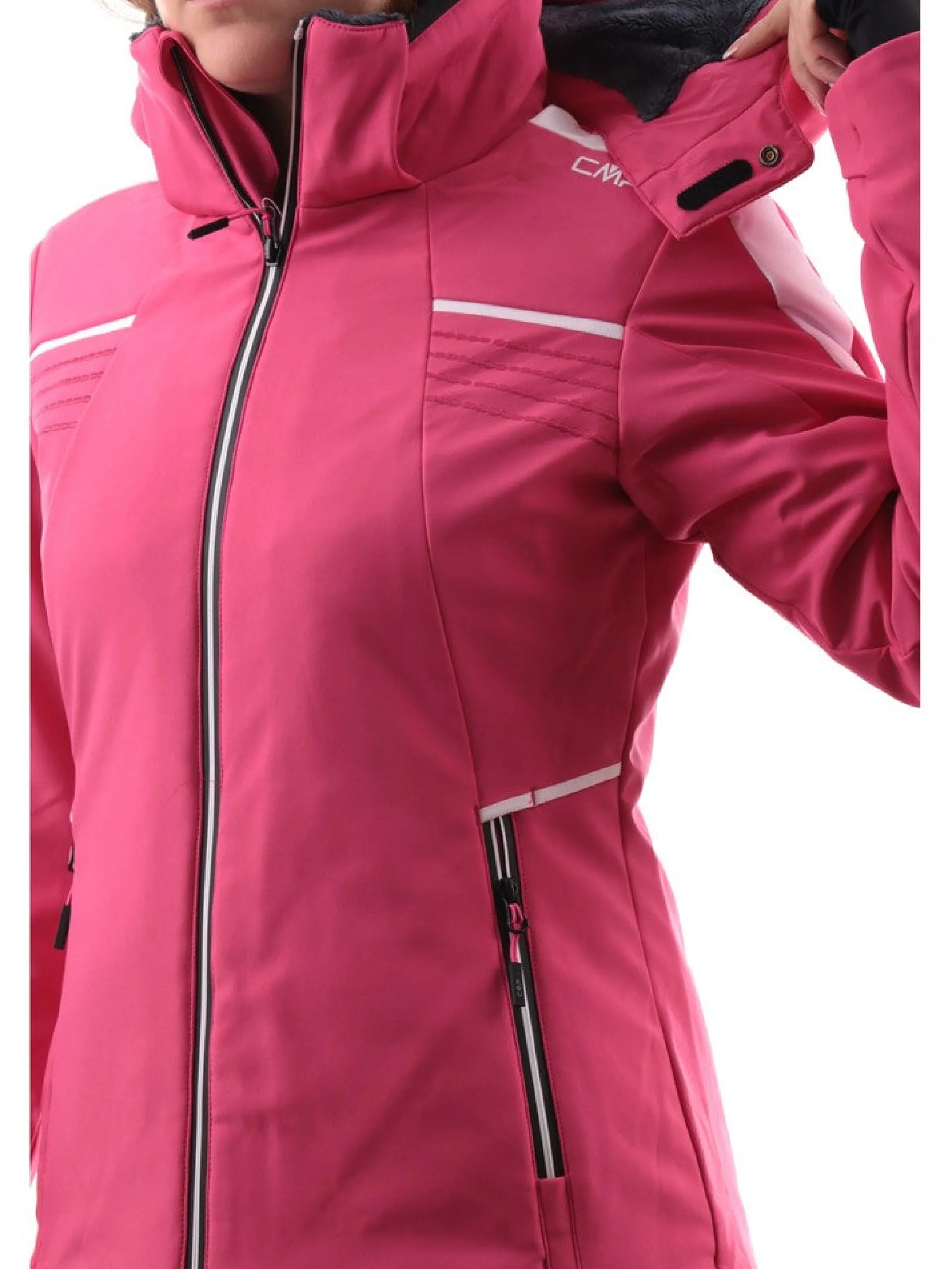 CMP Abbigliamento|Giubbini*Giacca sci rosa da donna con pile interno 33W0636