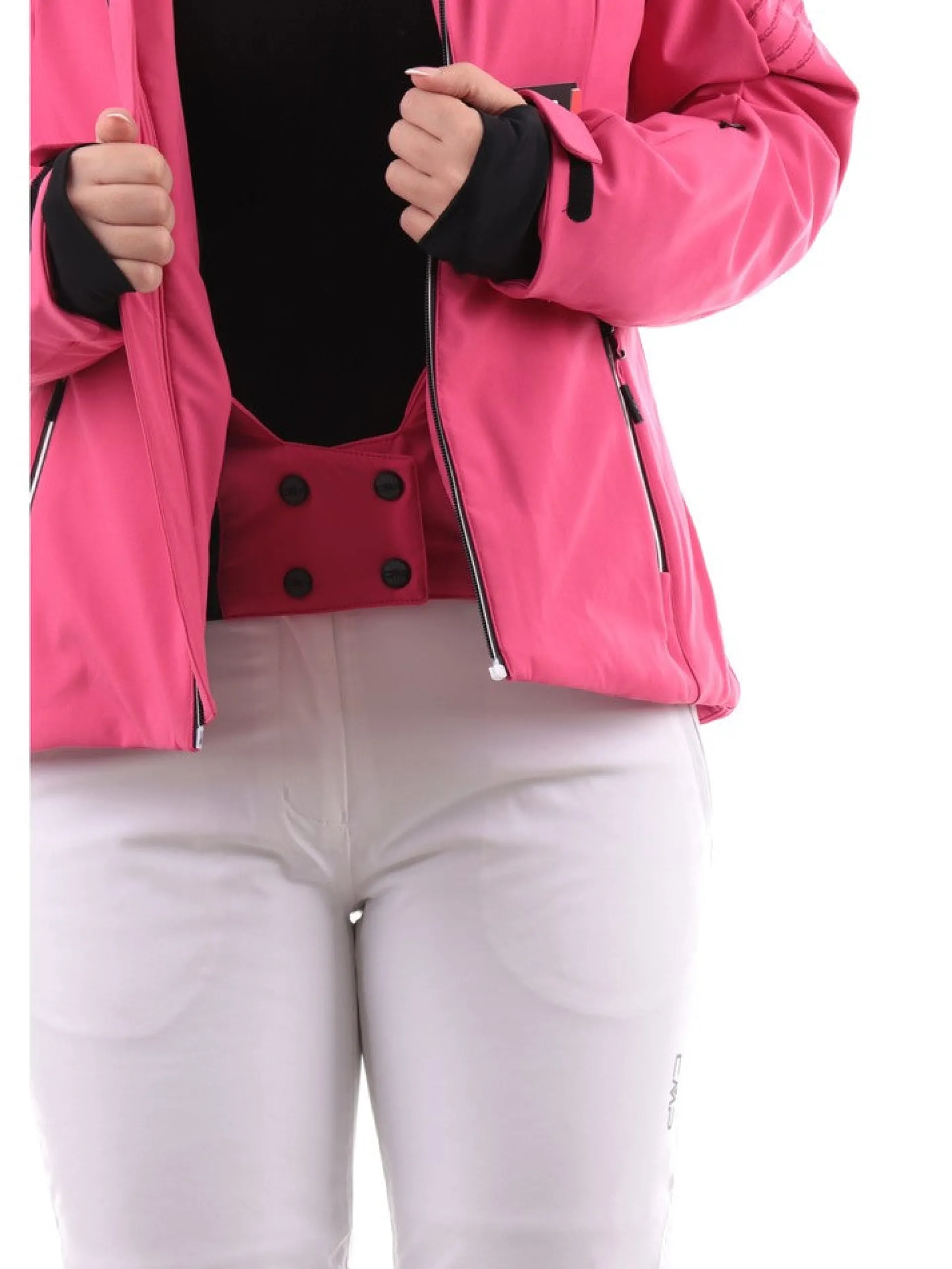 CMP Abbigliamento|Giubbini*Giacca sci rosa da donna con pile interno 33W0636