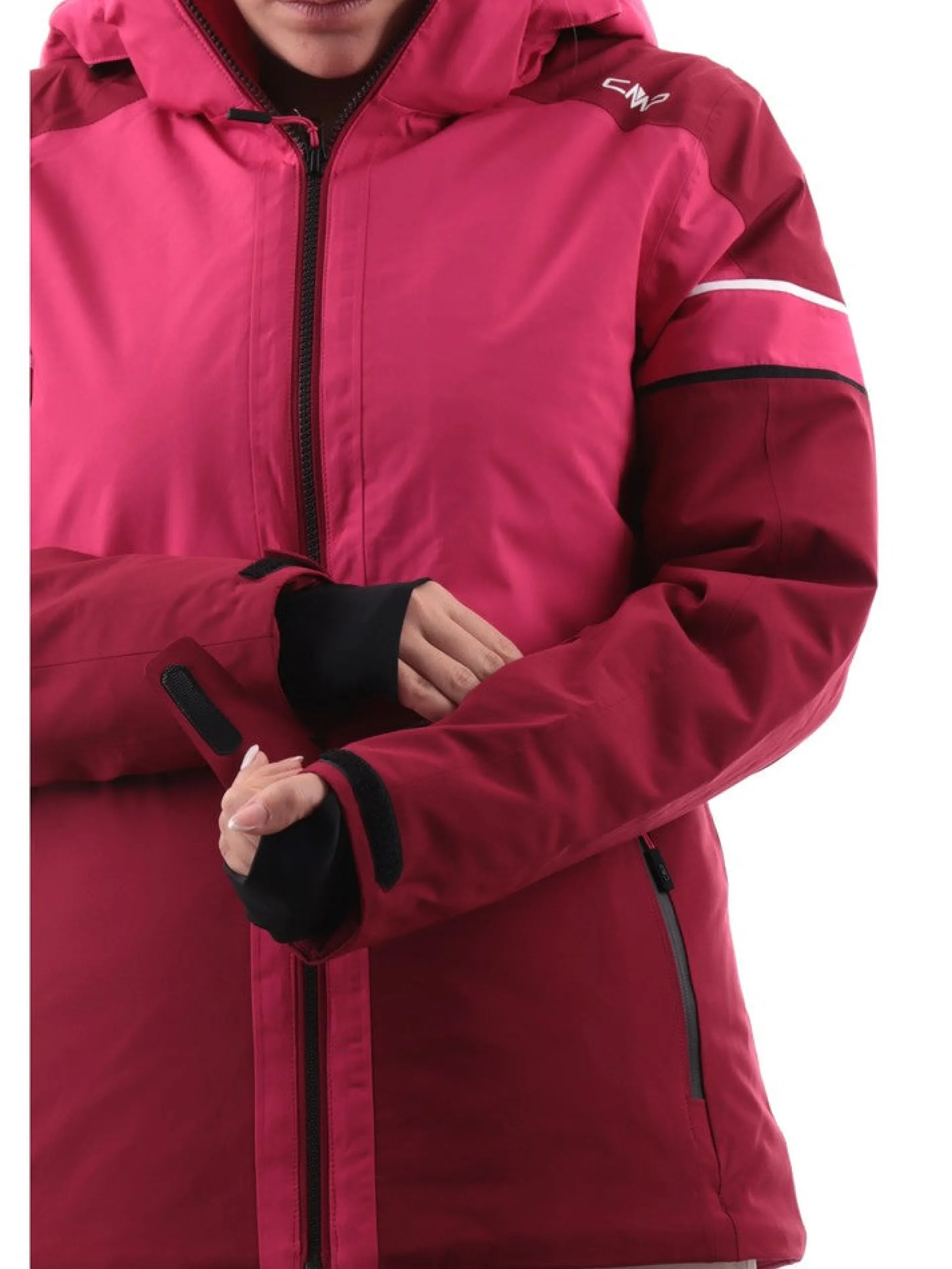 CMP Abbigliamento|Giubbini*Giacca sci rosa e bordeaux da donna con pile interno 33W0726