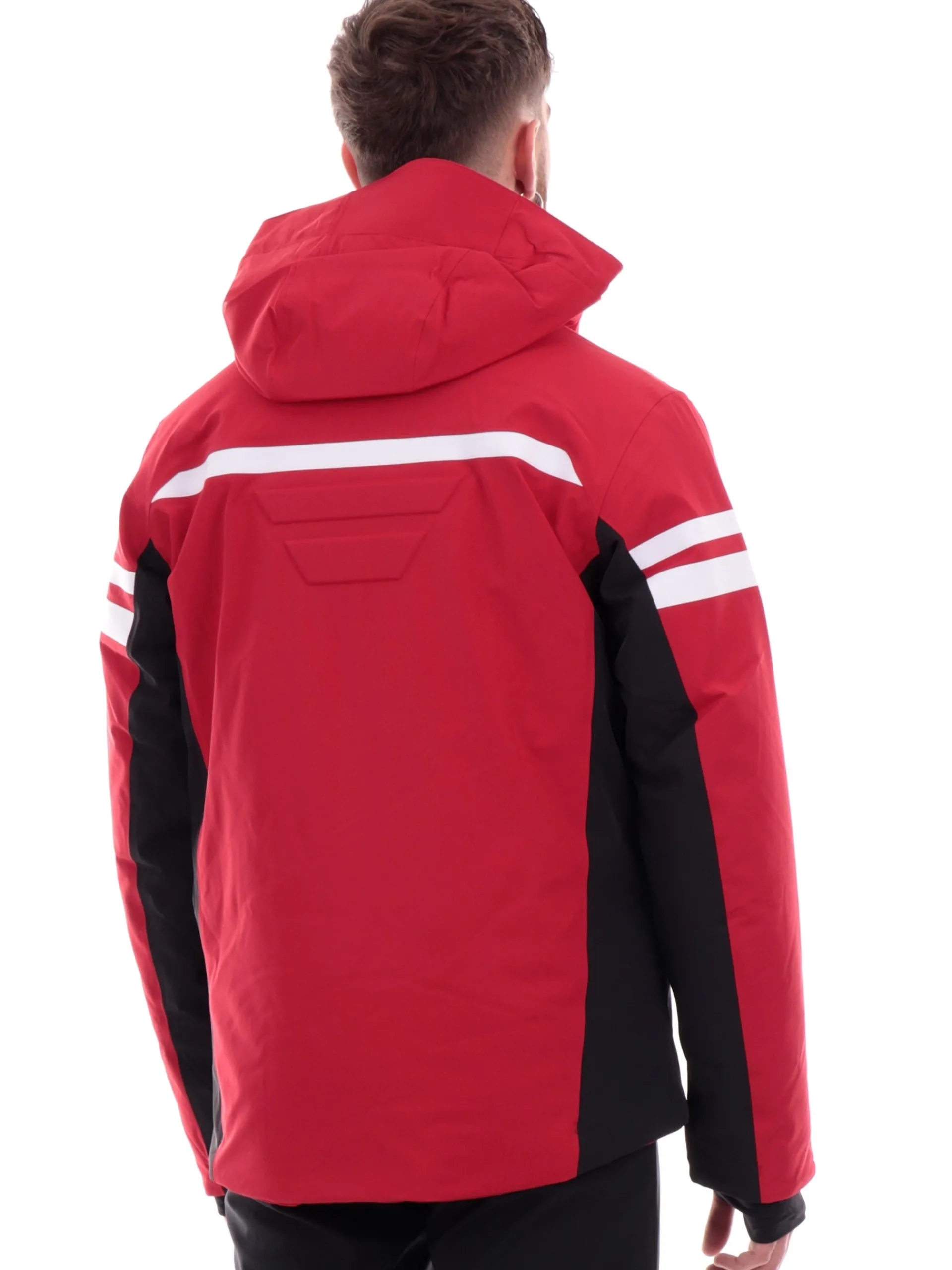 CMP Abbigliamento|Giubbini*Giacca sci rossa e nera da uomo inserti bianchi 34W4747