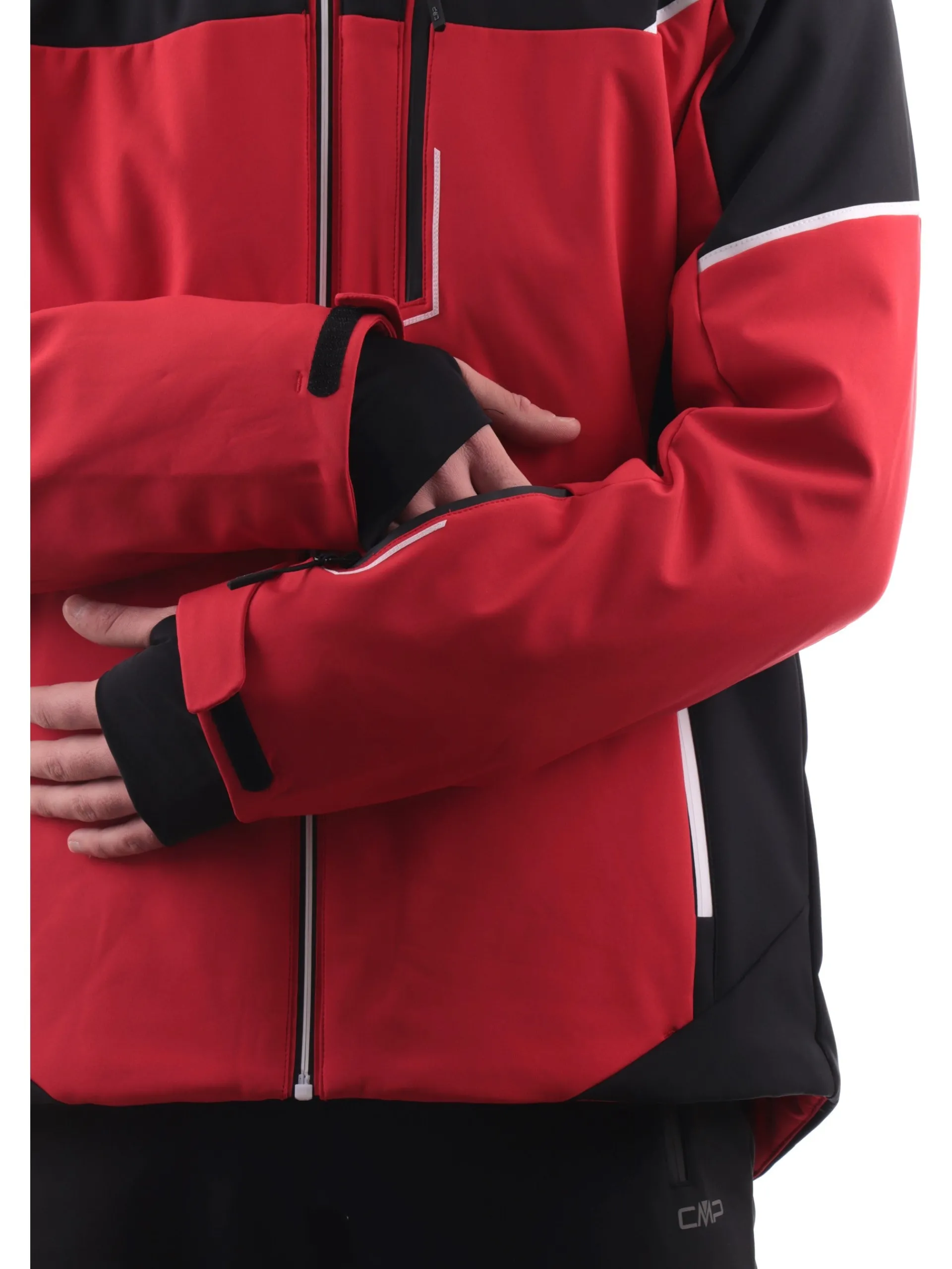 CMP Abbigliamento|Giubbini*Giacca sci rossa e nera da uomo termonastrata 33W0897