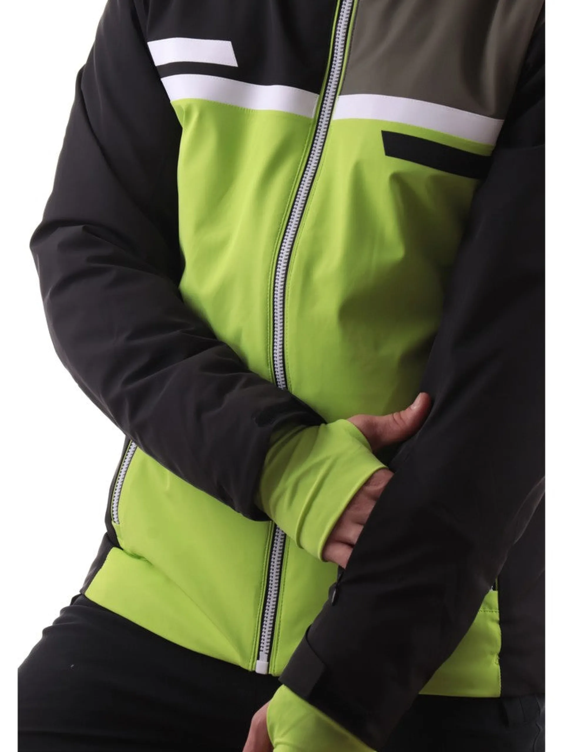 CMP Abbigliamento|Giubbini*Giacca sci verde, gialla e nera da uomo 33W0747