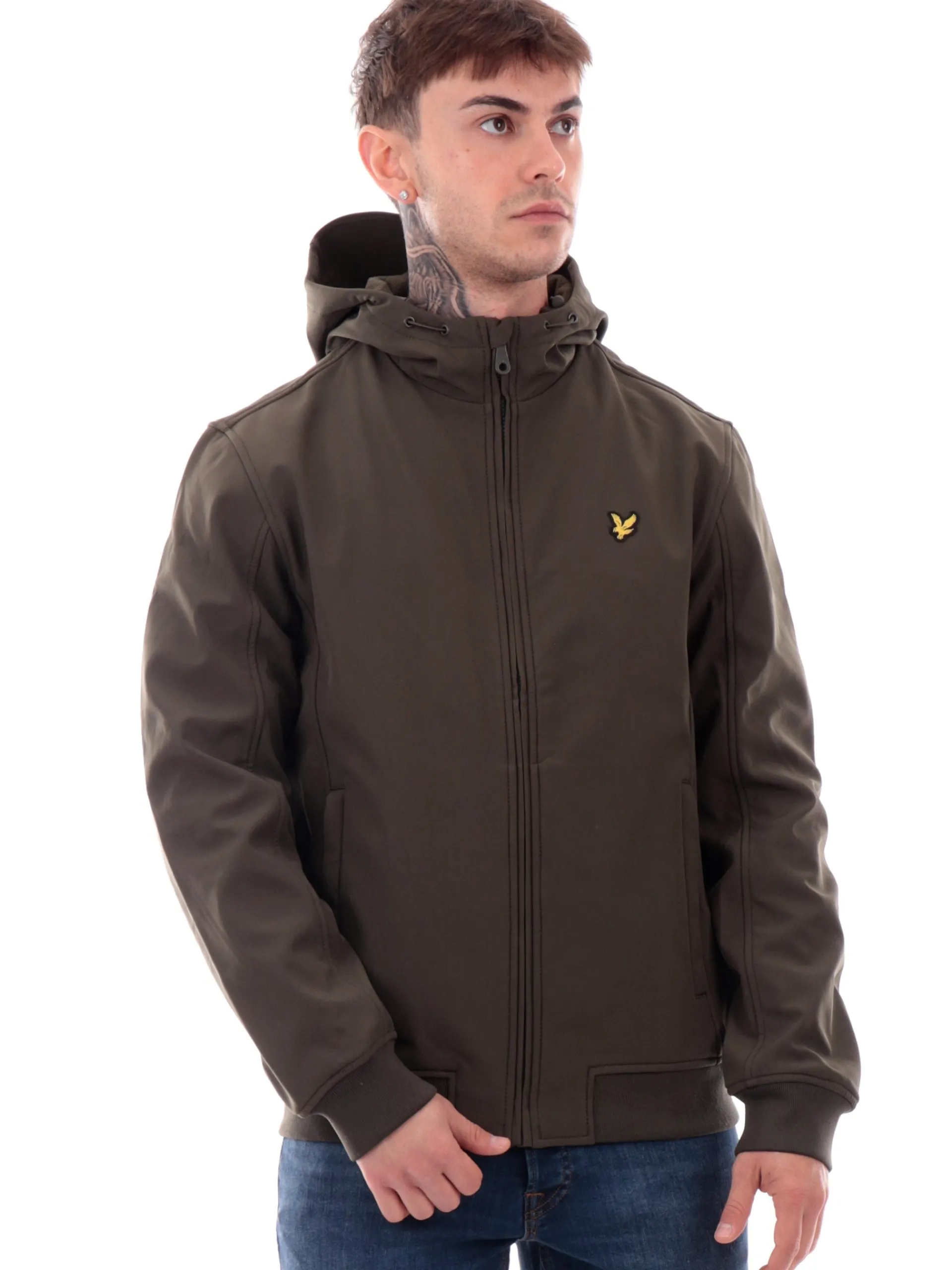 LYLE & SCOTT Giubbini*Giacca tecnica Lyle Scott verde da uomo Softshell JK2110V