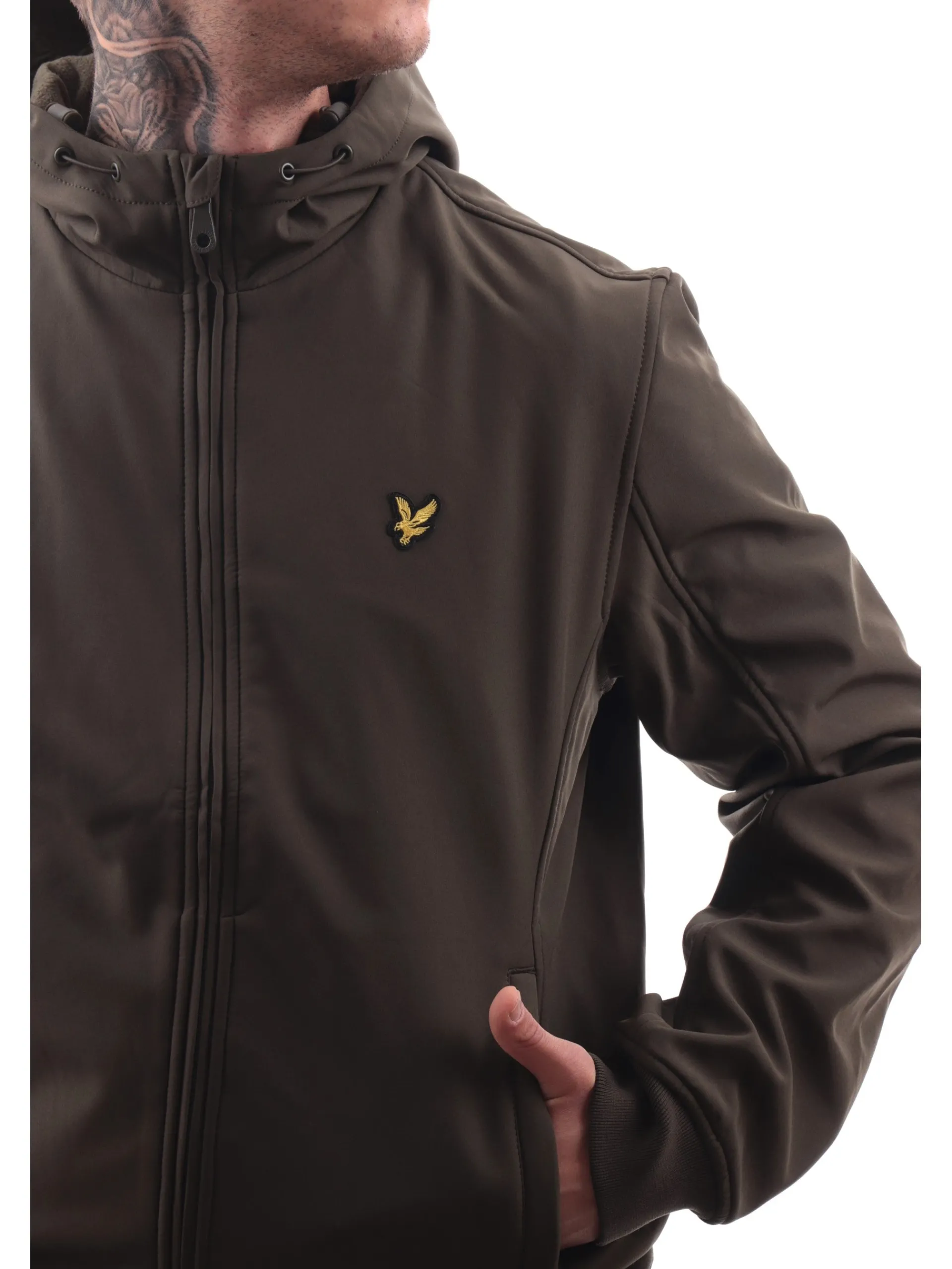 LYLE & SCOTT Giubbini*Giacca tecnica Lyle Scott verde da uomo Softshell JK2110V