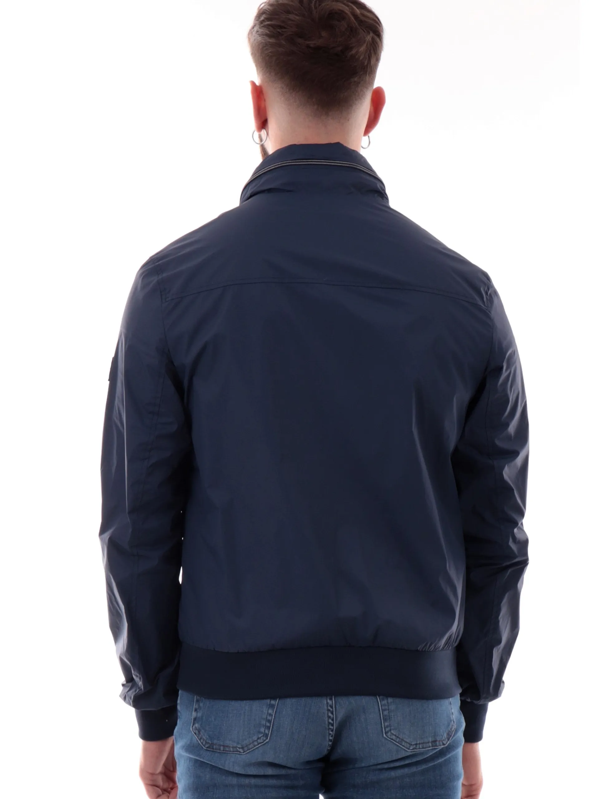 YES ZEE Giubbini*Giacca tecnica blu da uomo cappuccio estraibile J542QN00