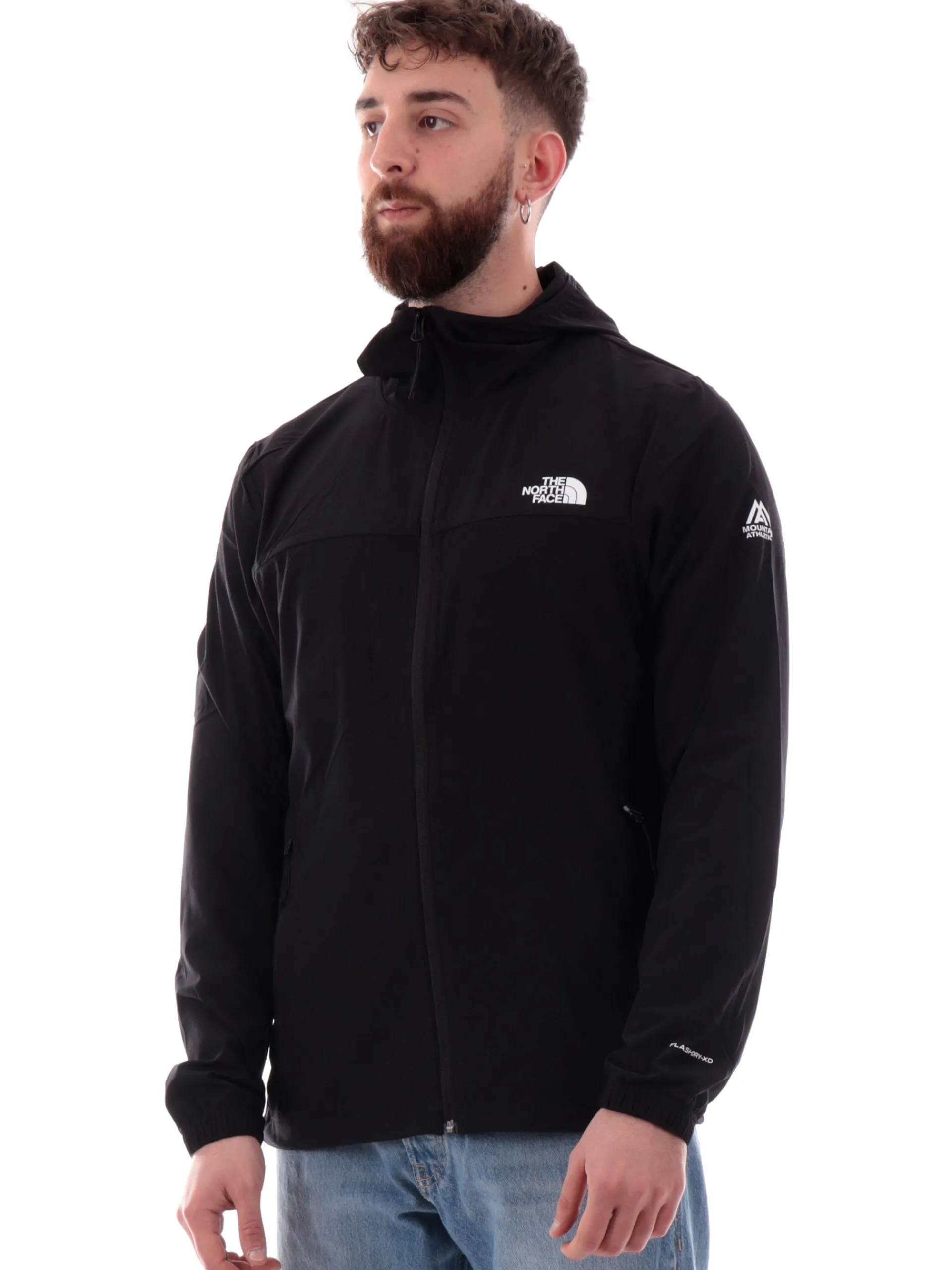 THE NORTH FACE Giubbini*Giacca tecnica nera da uomo trekking con cappuccio NF0A8BP1