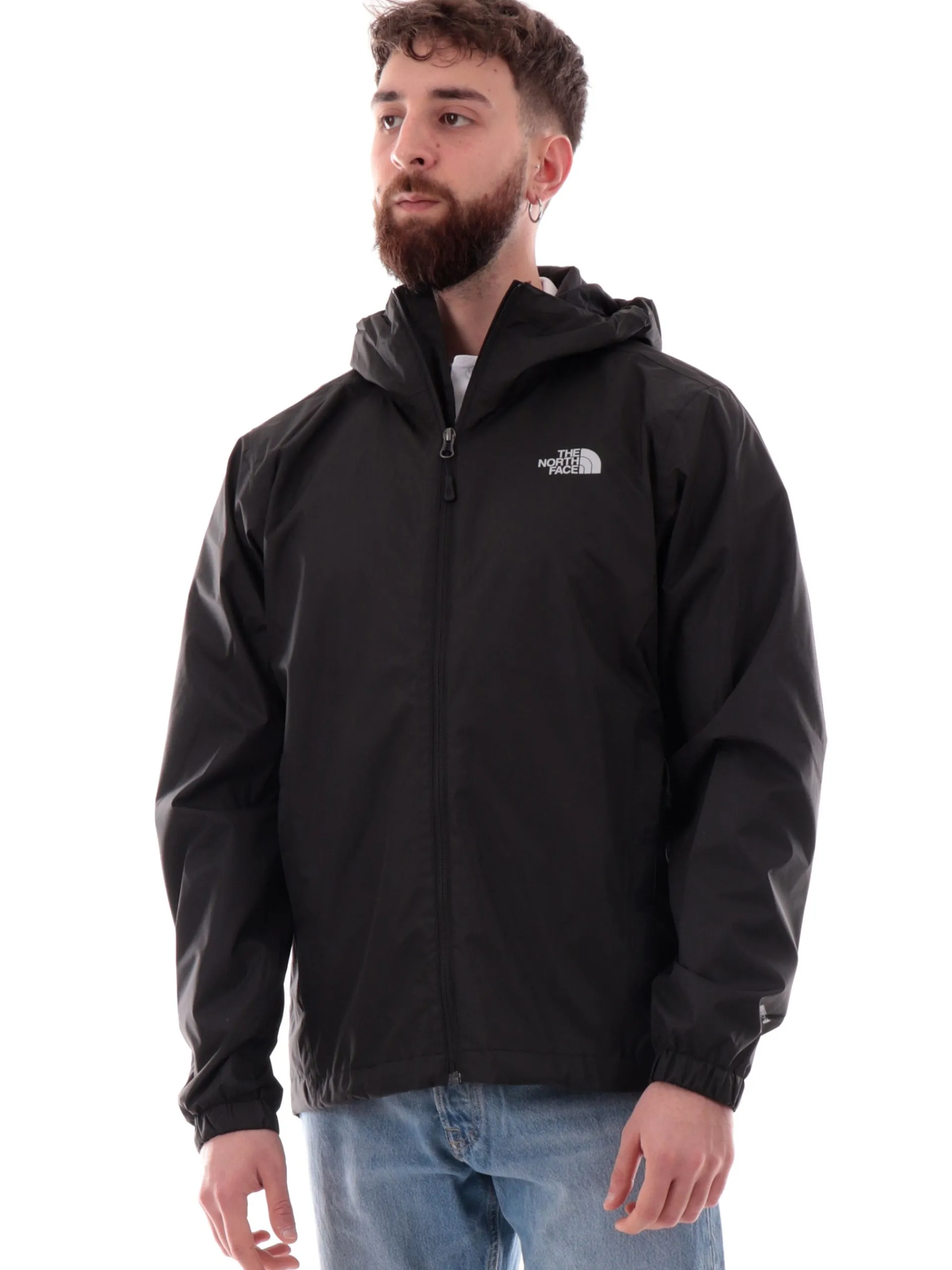 THE NORTH FACE Giubbini*Giacca tecnica Quest nera da uomo full zip con cappuccio NF00A8AZ