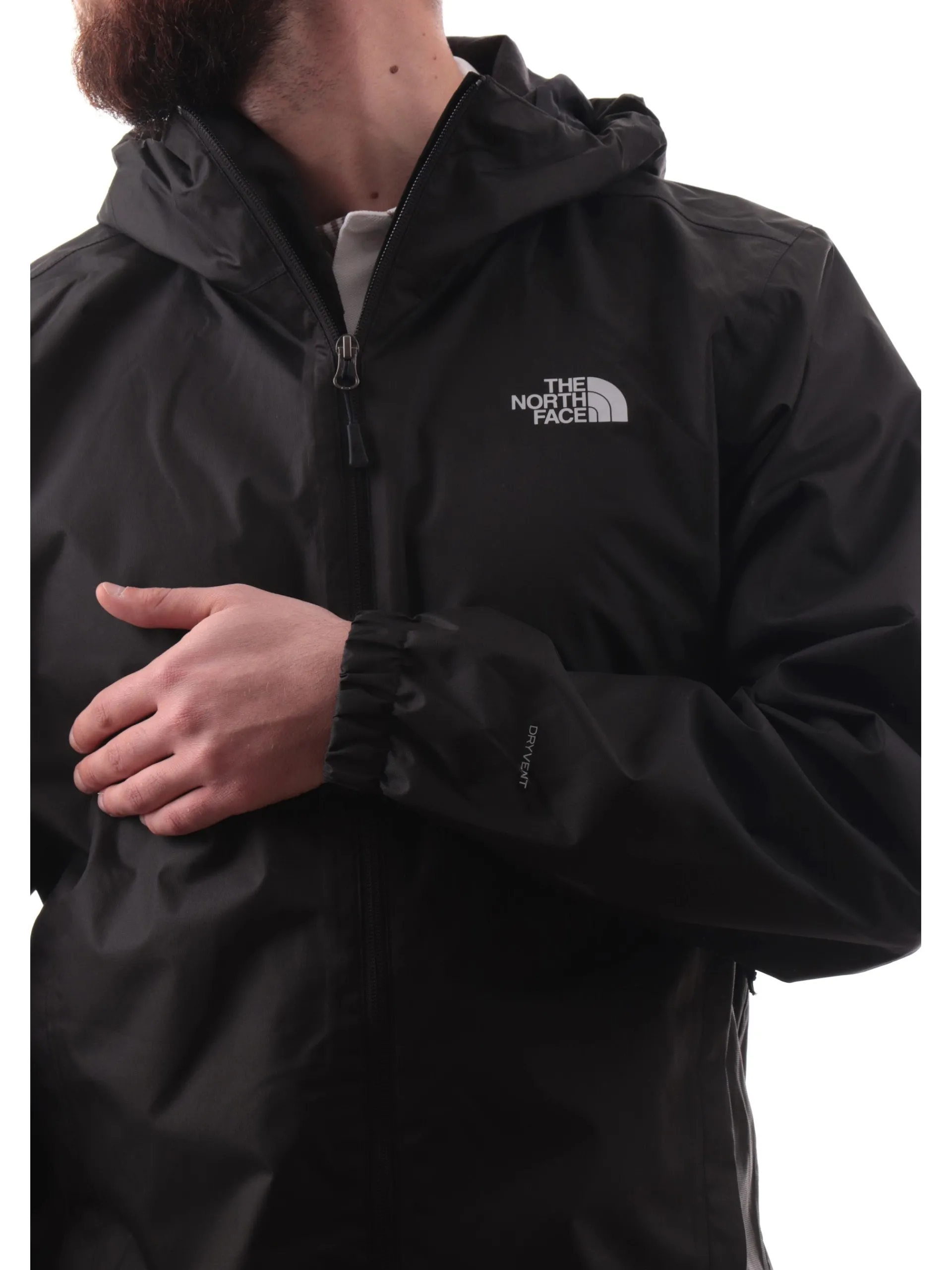 THE NORTH FACE Giubbini*Giacca tecnica Quest nera da uomo full zip con cappuccio NF00A8AZ