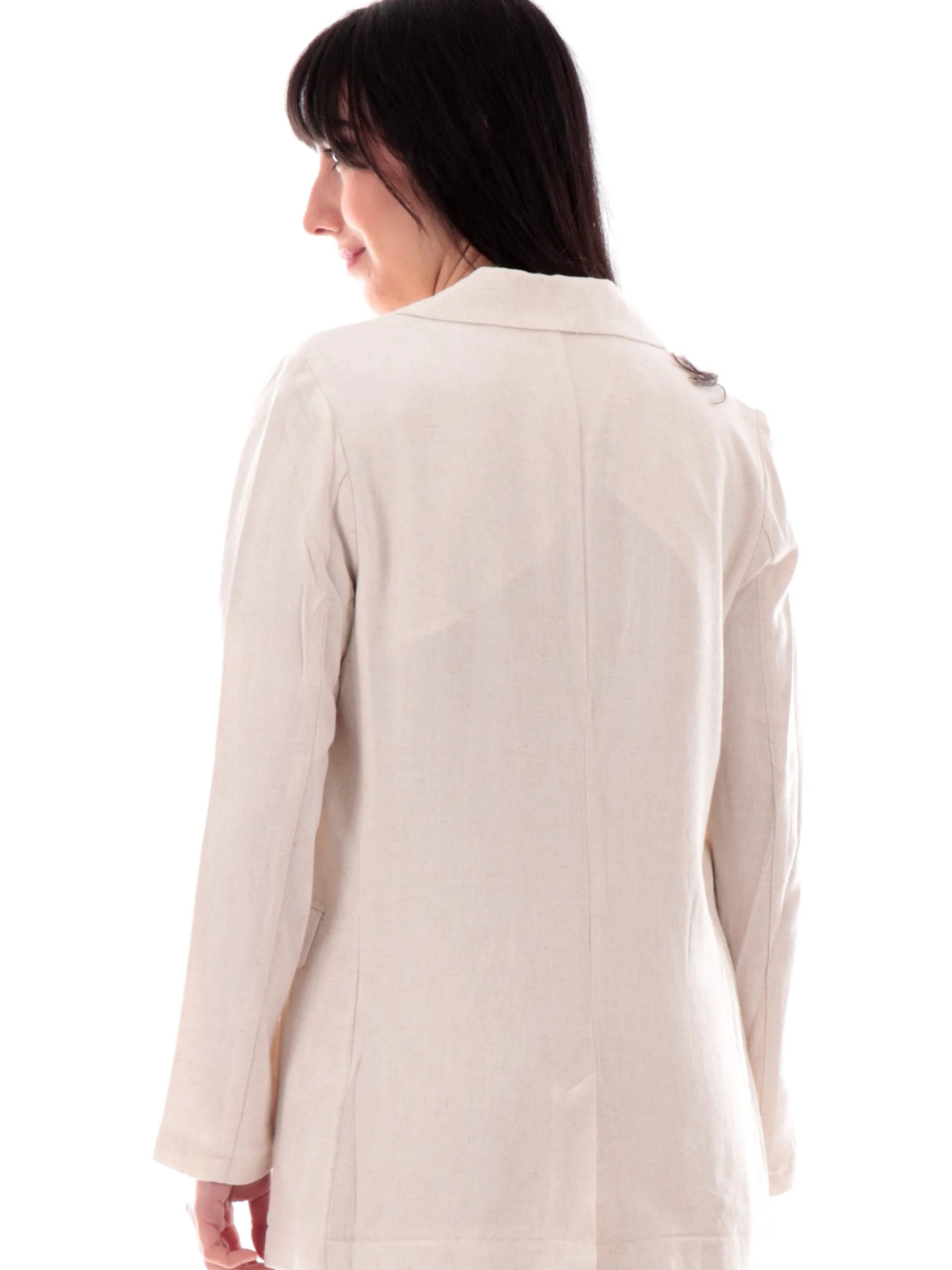 TIFFOSI Giacche*Giacca Blazer beige da donna viscosa misto lino 10059681104