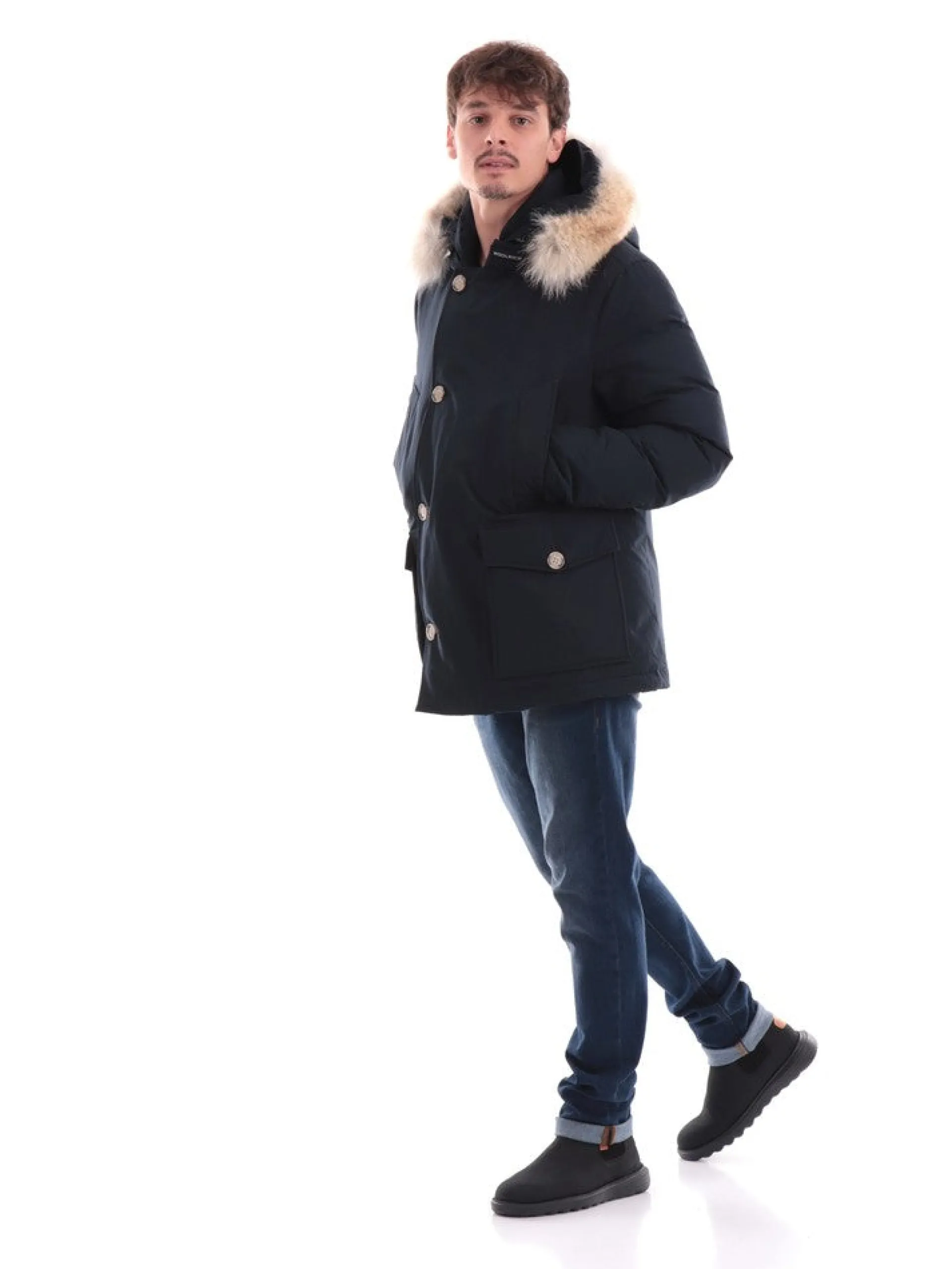 WOOLRICH Giubbotti*Giacca blu da uomo Arctic Detachable 0484MRUT0001