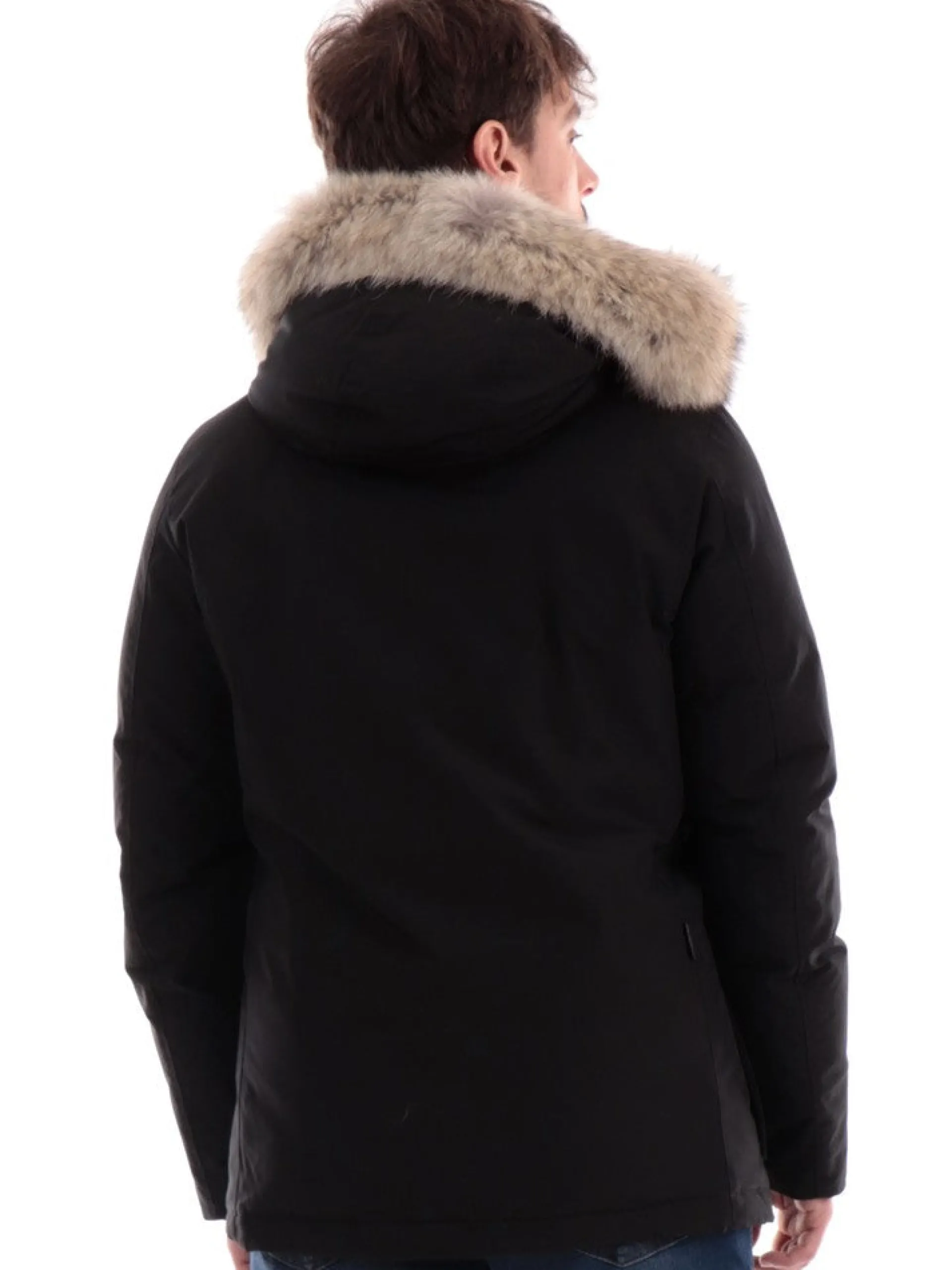 WOOLRICH Giubbotti*Giacca nera da uomo Arctic Detachable 0484MRUT0001