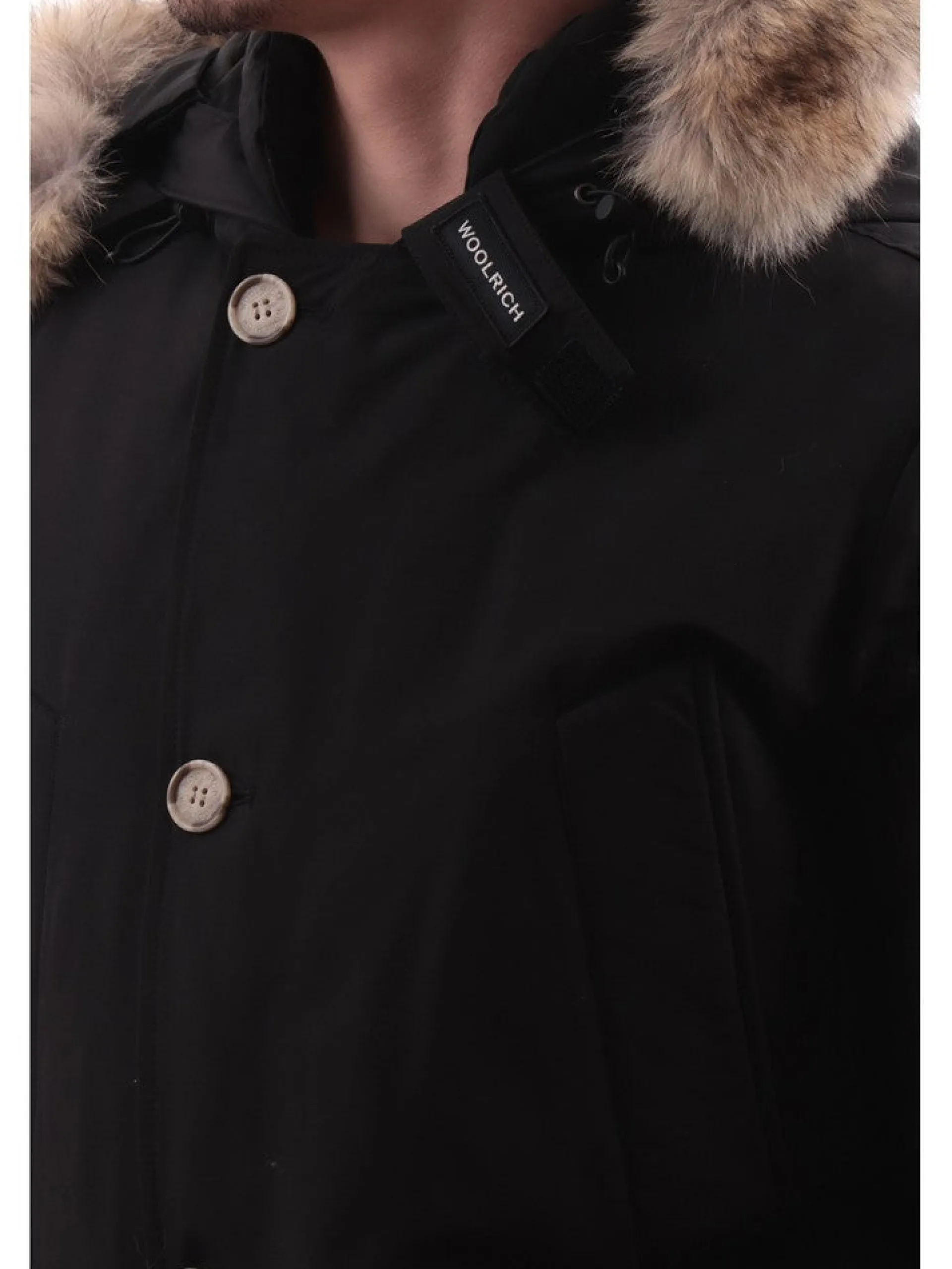 WOOLRICH Giubbotti*Giacca nera da uomo Arctic Detachable 0484MRUT0001