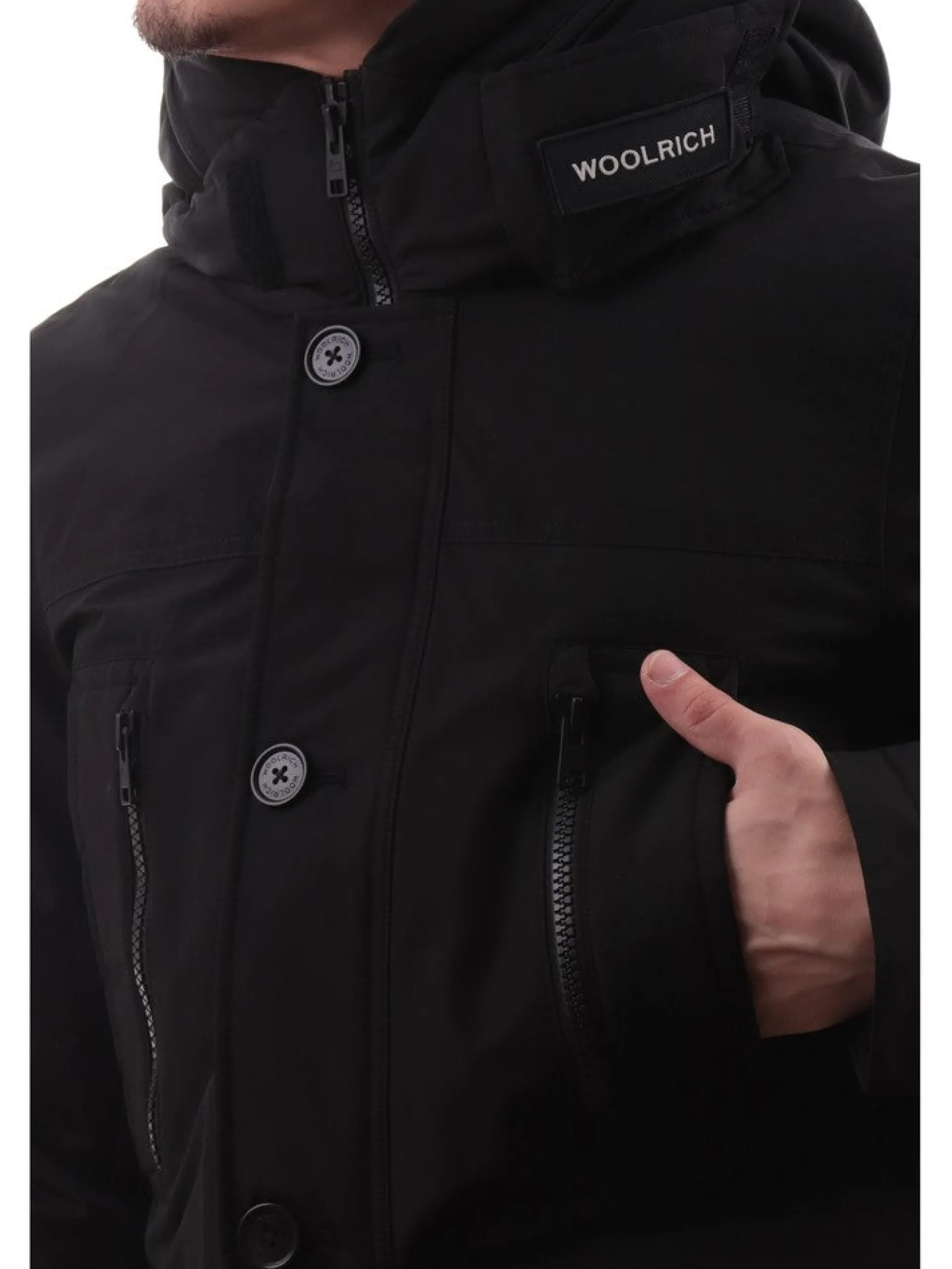 WOOLRICH Giubbotti*Giacca nera da uomo Ramar Arctic Parka 0866MRUT0001