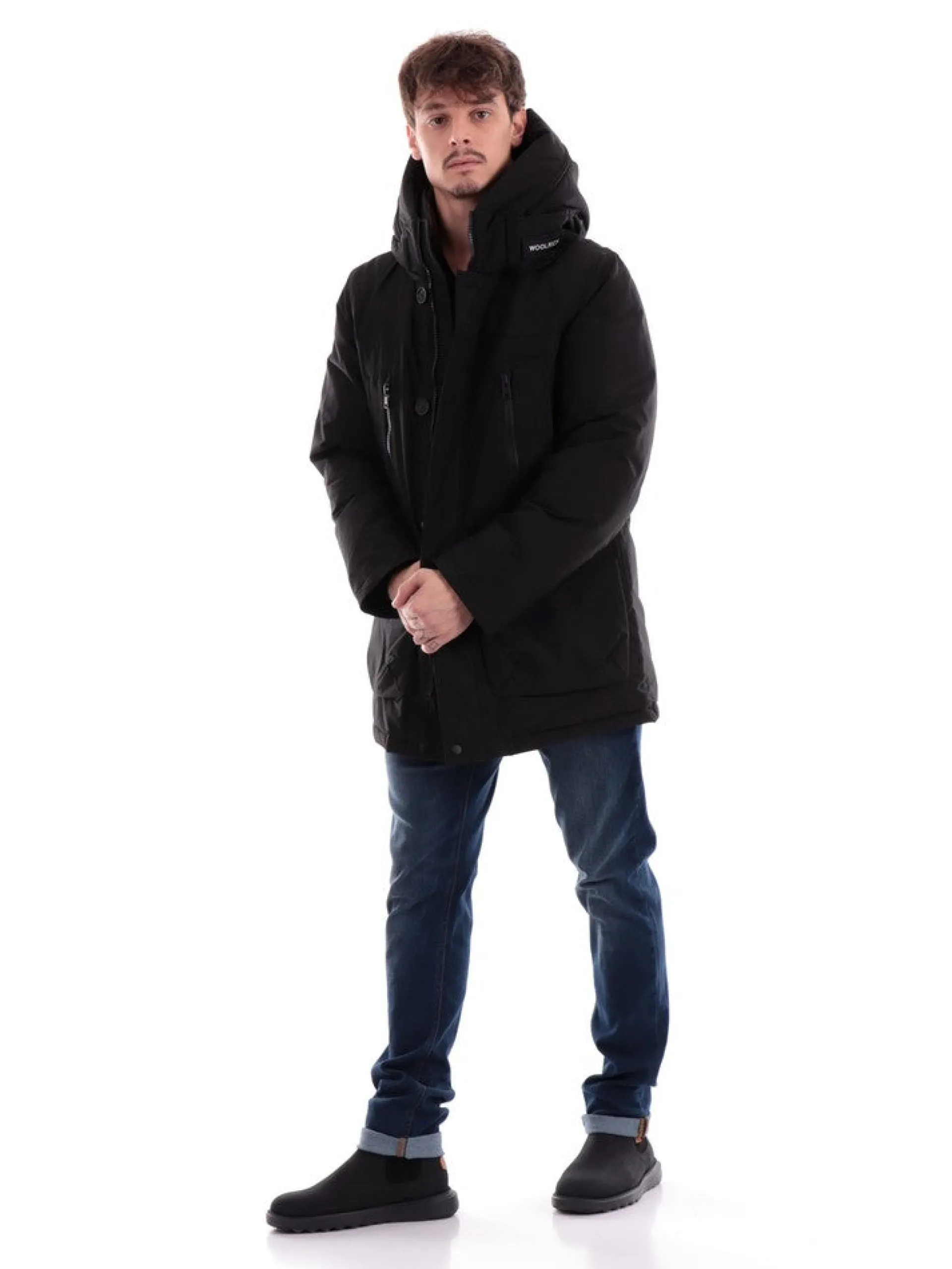 WOOLRICH Giubbotti*Giacca nera da uomo Ramar Arctic Parka 0866MRUT0001