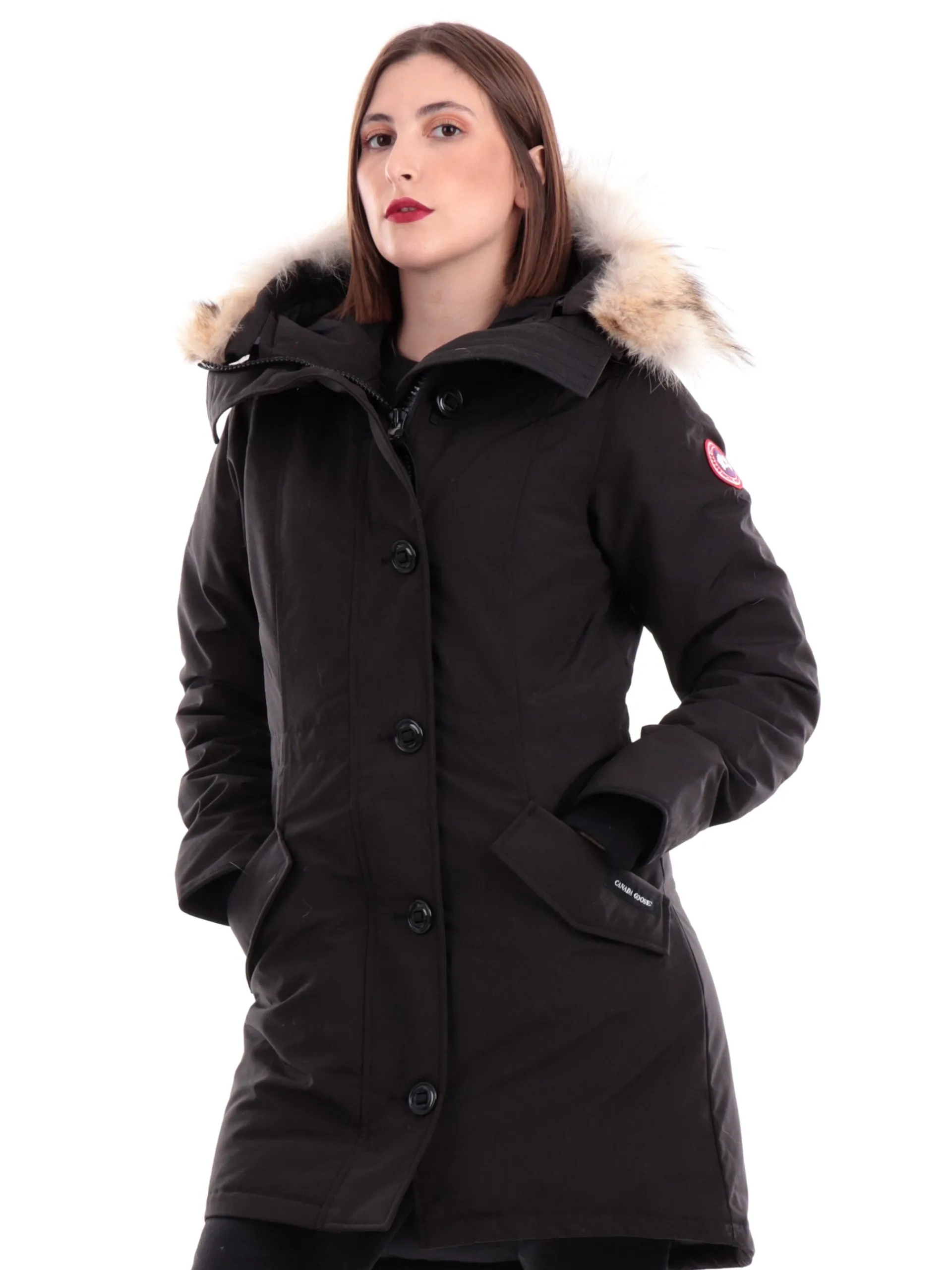 CANADA GOOSE Giubbotti*Giaccone nero da donna Rossclair Parka 2580L