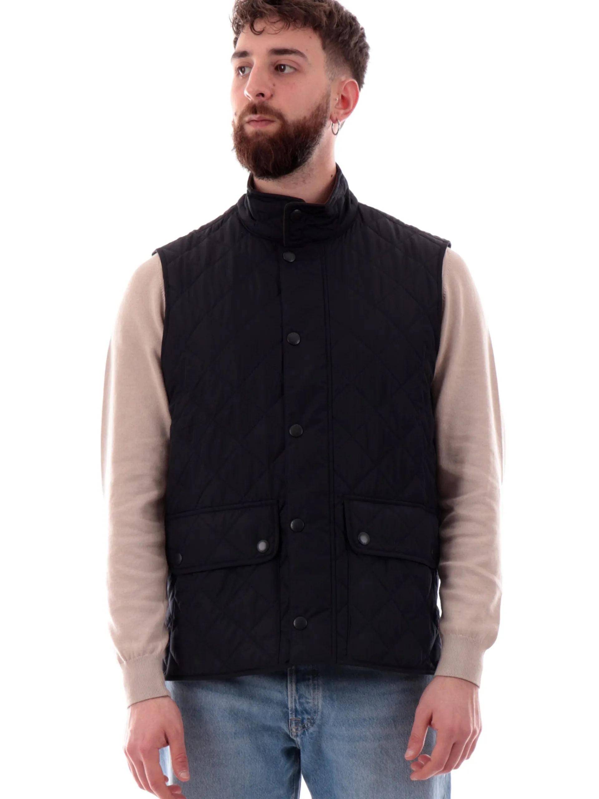 BARBOUR Gilet*Gilet blu New Lowerdale da uomo trapuntato MGI0245