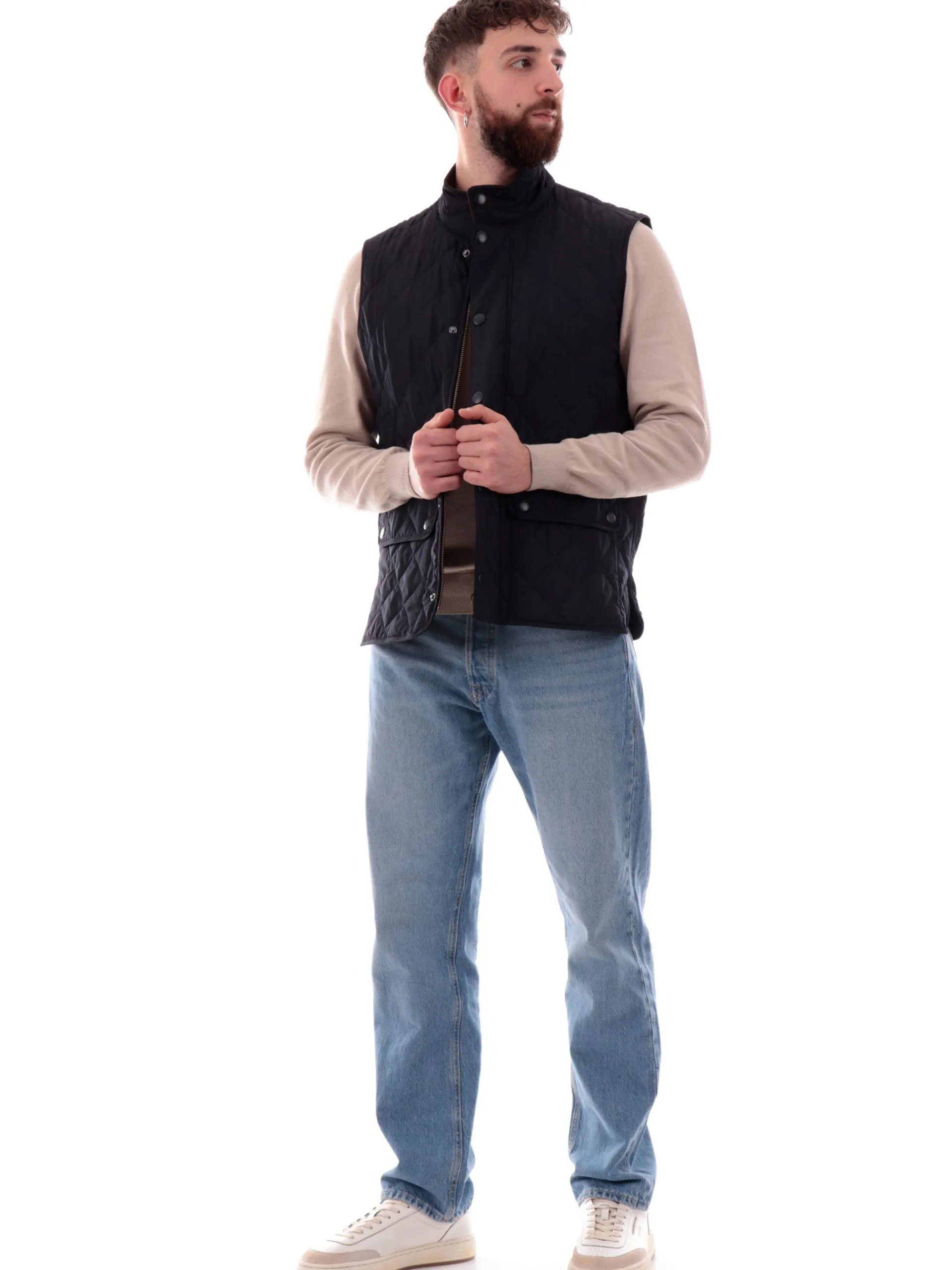 BARBOUR Gilet*Gilet blu New Lowerdale da uomo trapuntato MGI0245