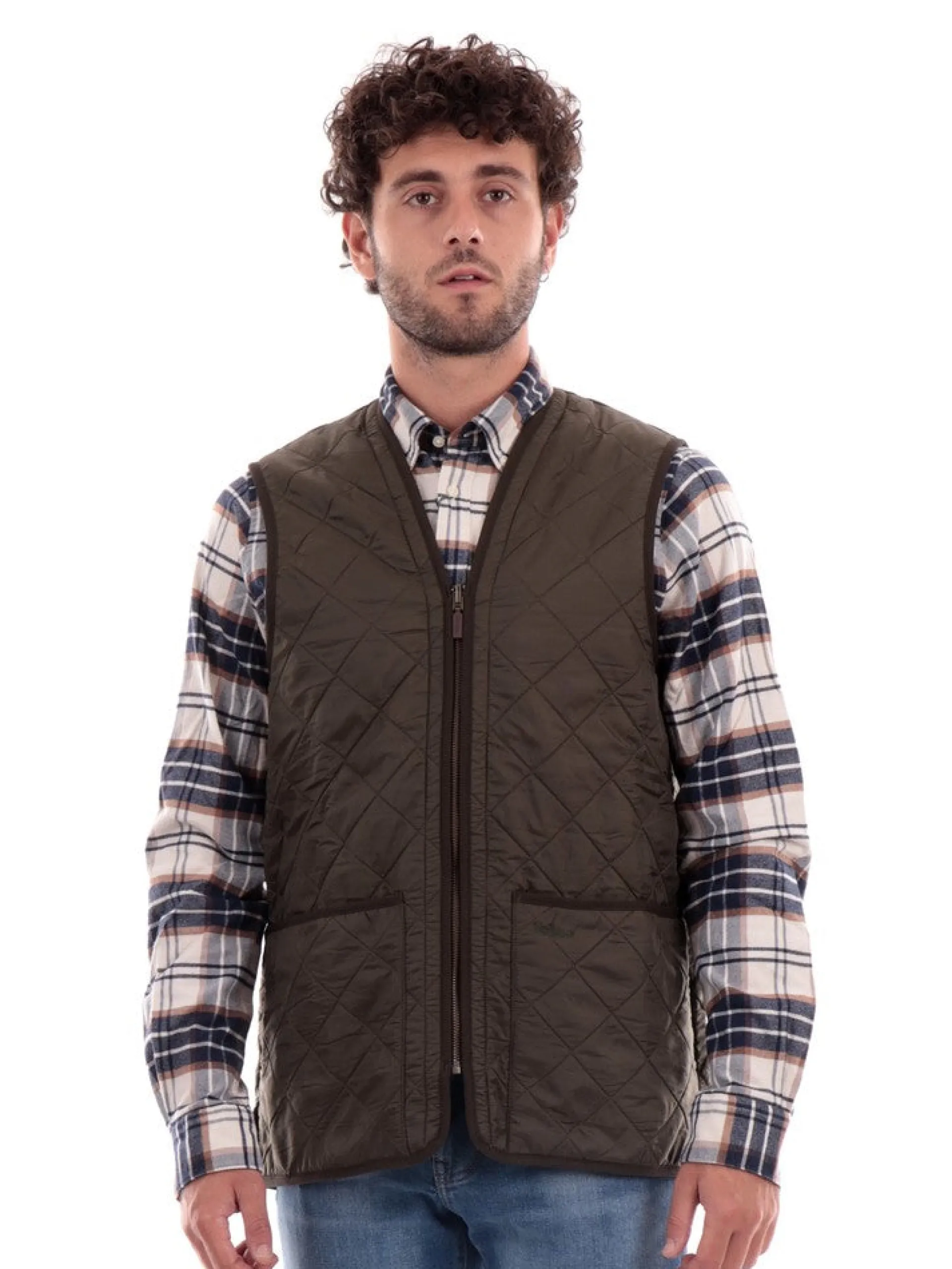 BARBOUR Gilet*Gilet verde da uomo Polarquilt Waistcoat MLI0002