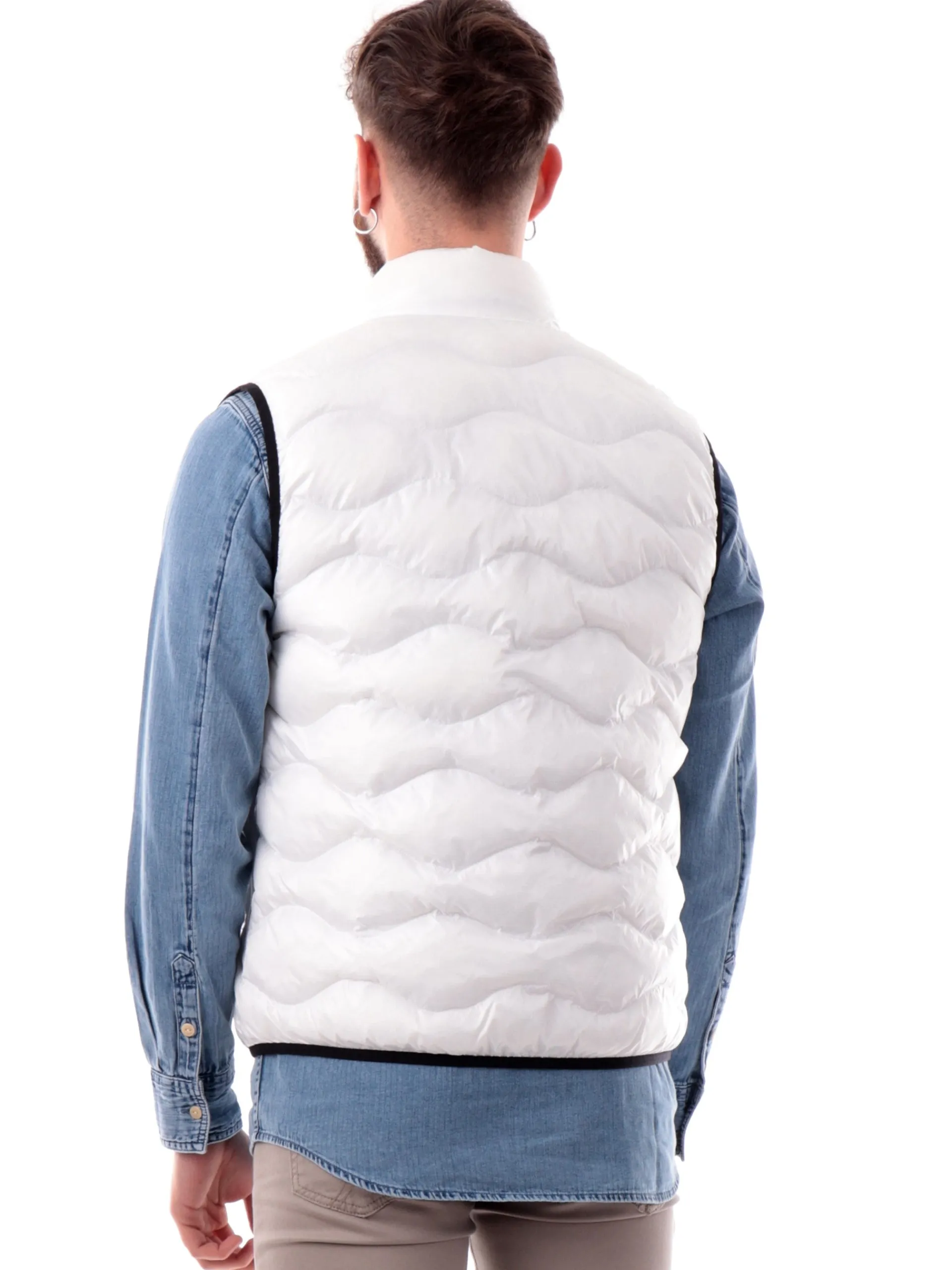 BLAUER Gilet*Gilet a onde bianco da uomo Danny X02230005958100