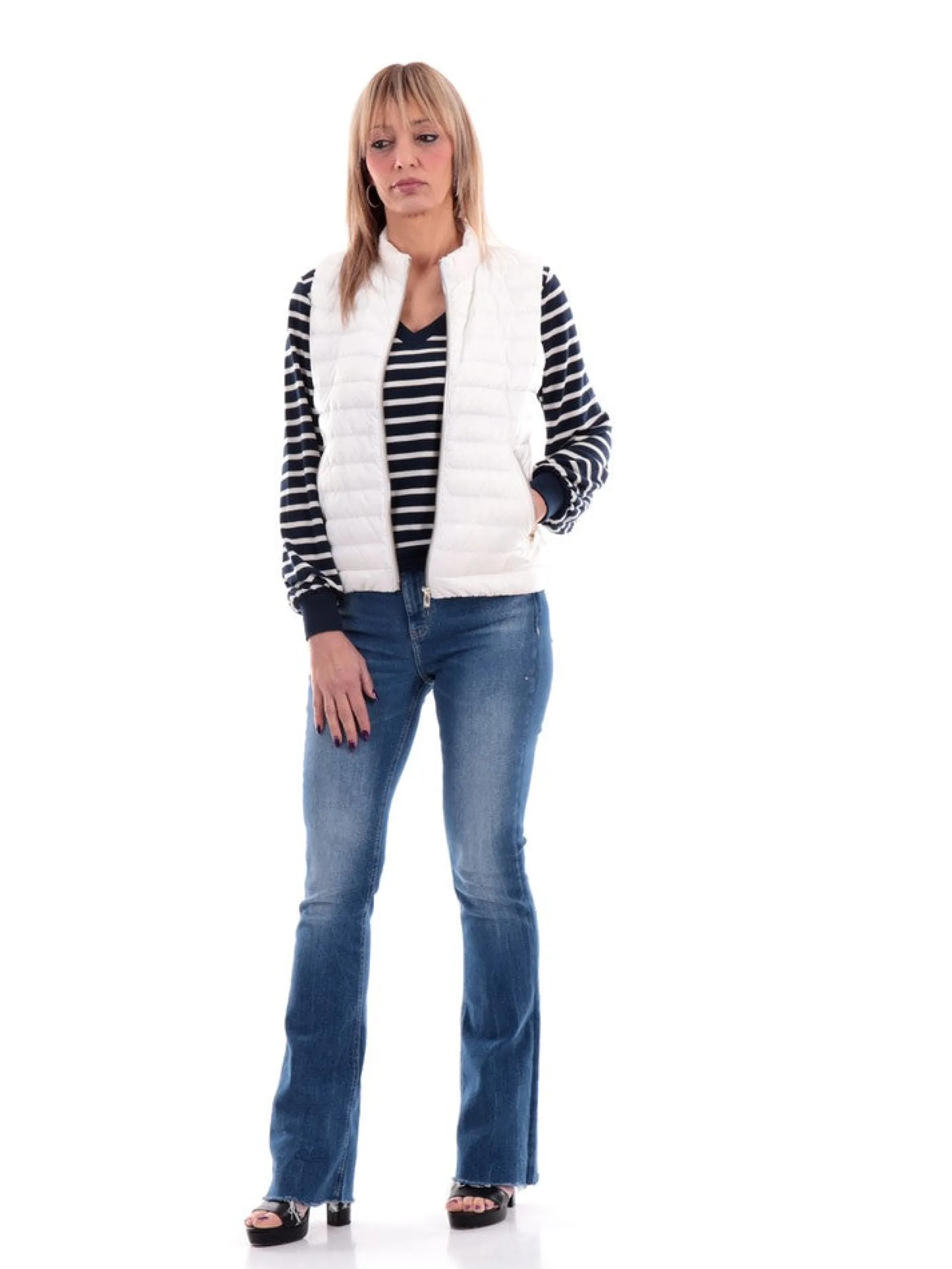 CIESSE Gilet*Gilet Piumini bianco da donna, modello Paprika WV22418P0210D