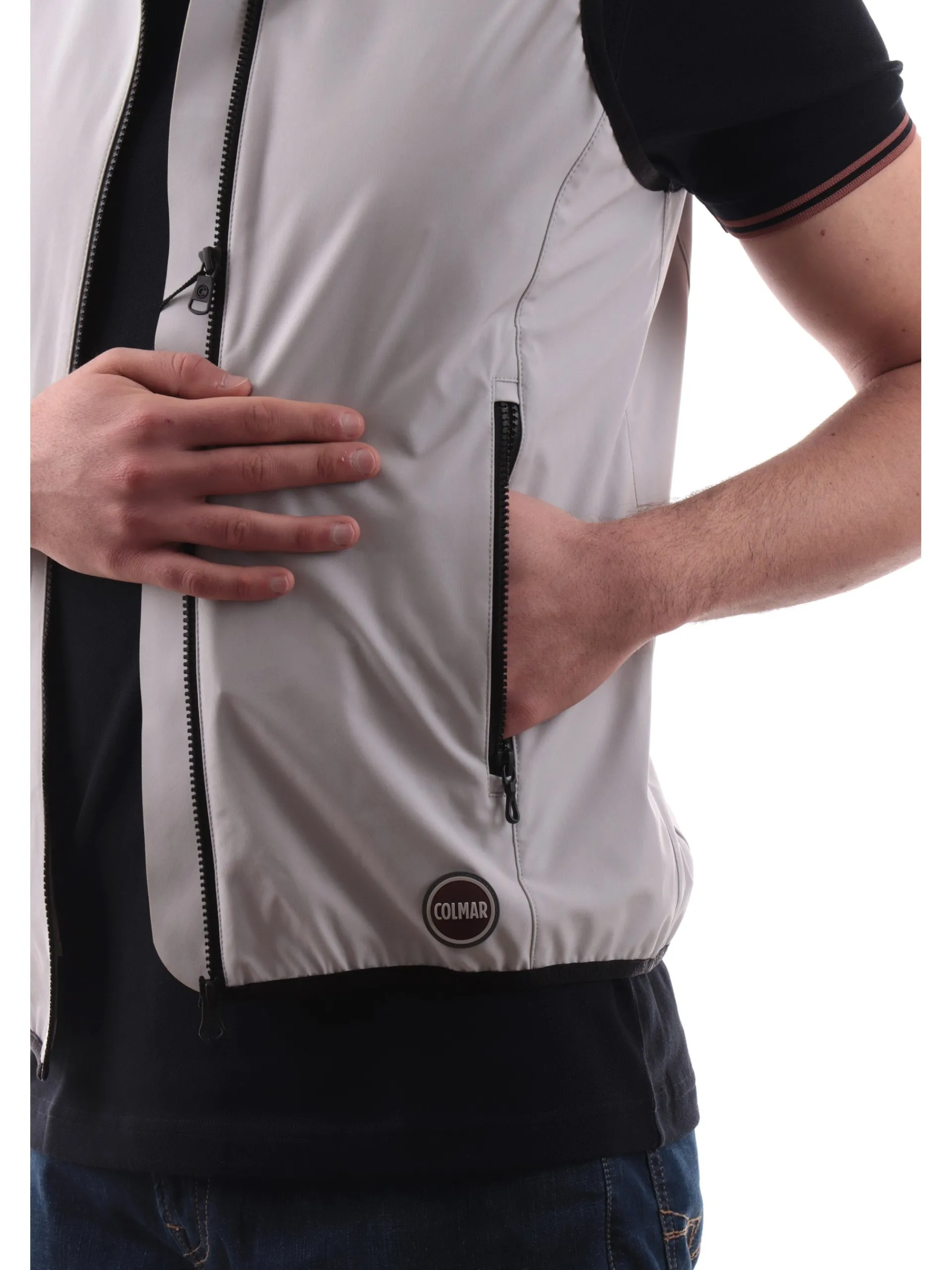 COLMAR Gilet*Gilet grigio da uomo tessuto tecnico 1809R6WV