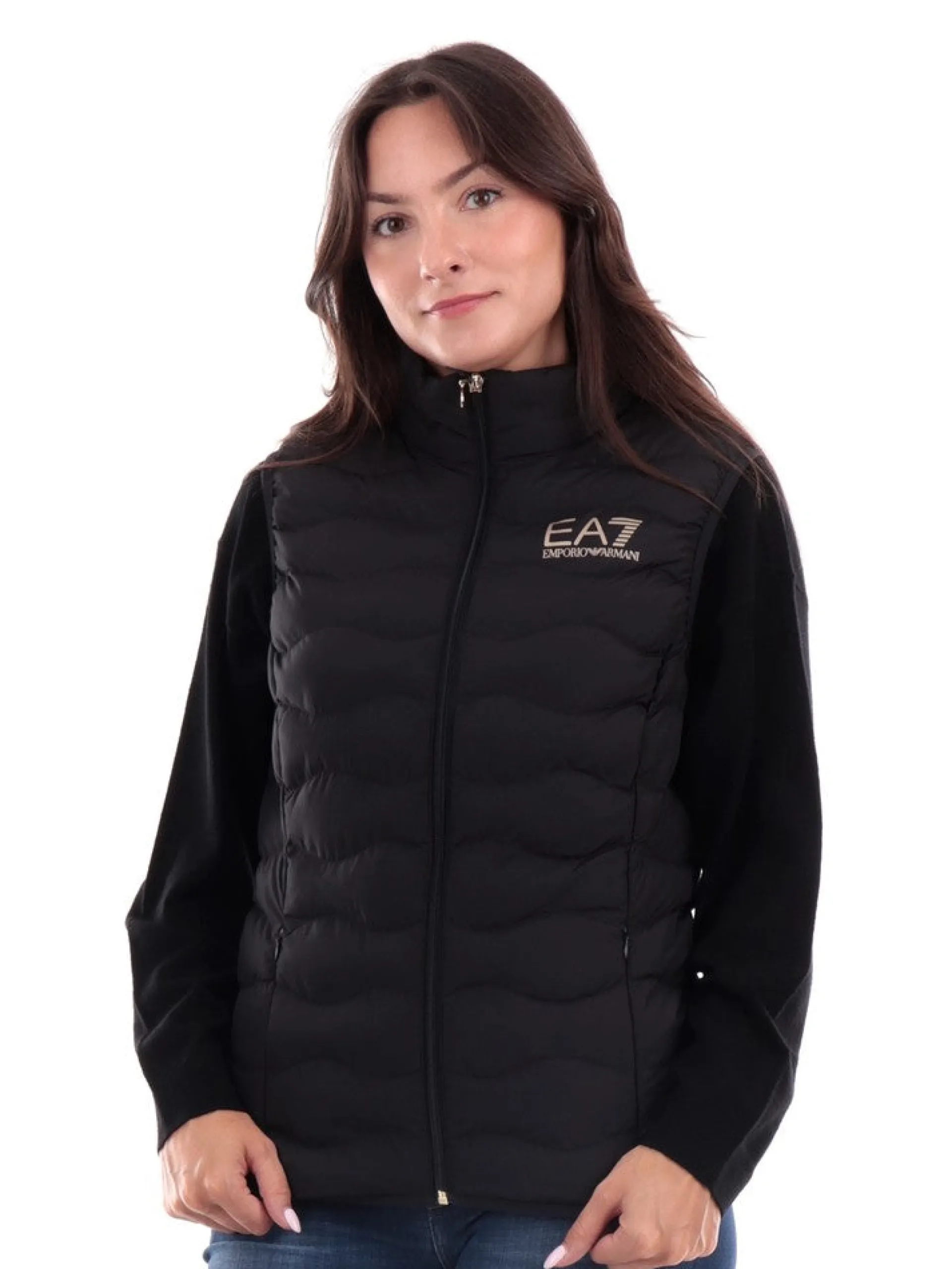 EMPORIO ARMANI 7 Gilet*Gilet Emporio Armani EA7 nero da donna 8NTQ08TNF8Z