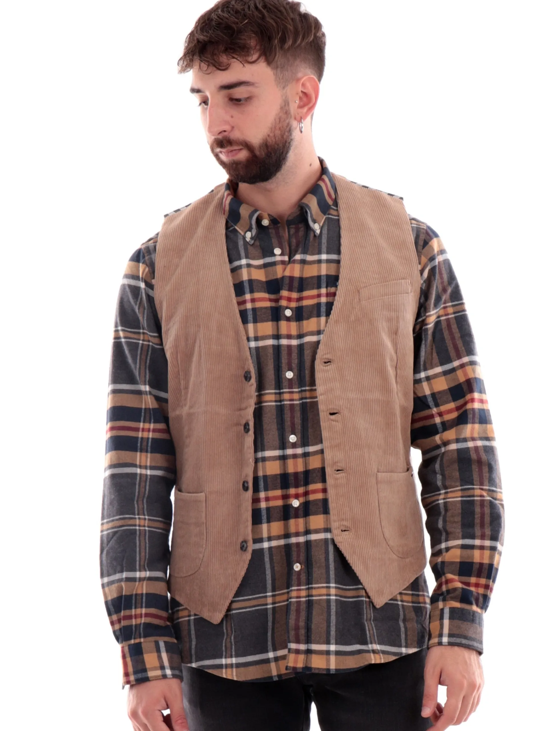 GIANNI LUPO Gilet*Gilet marrone da uomo elegante GL5159BD