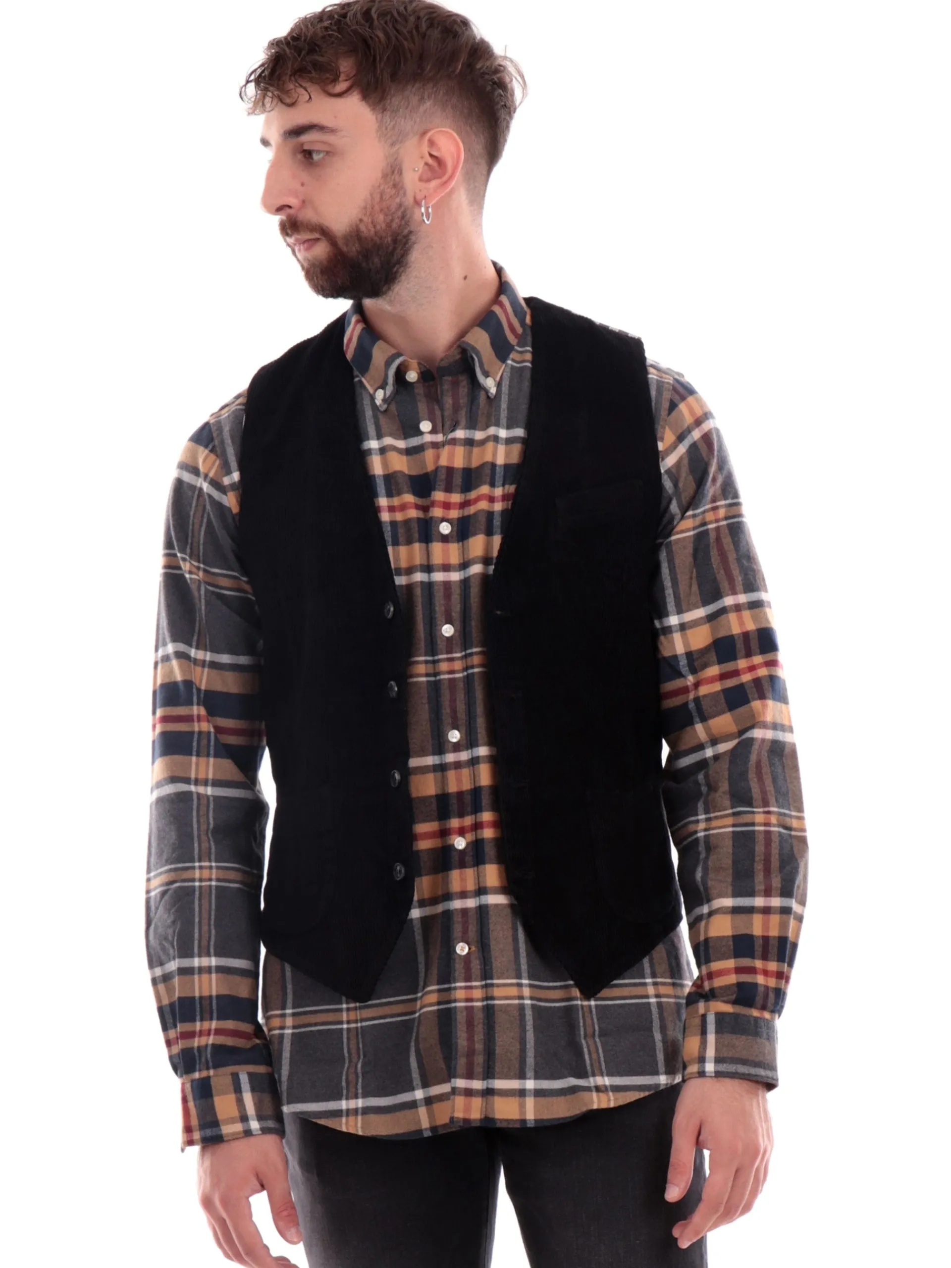 GIANNI LUPO Gilet*Gilet nero da uomo elegante GL5159BD