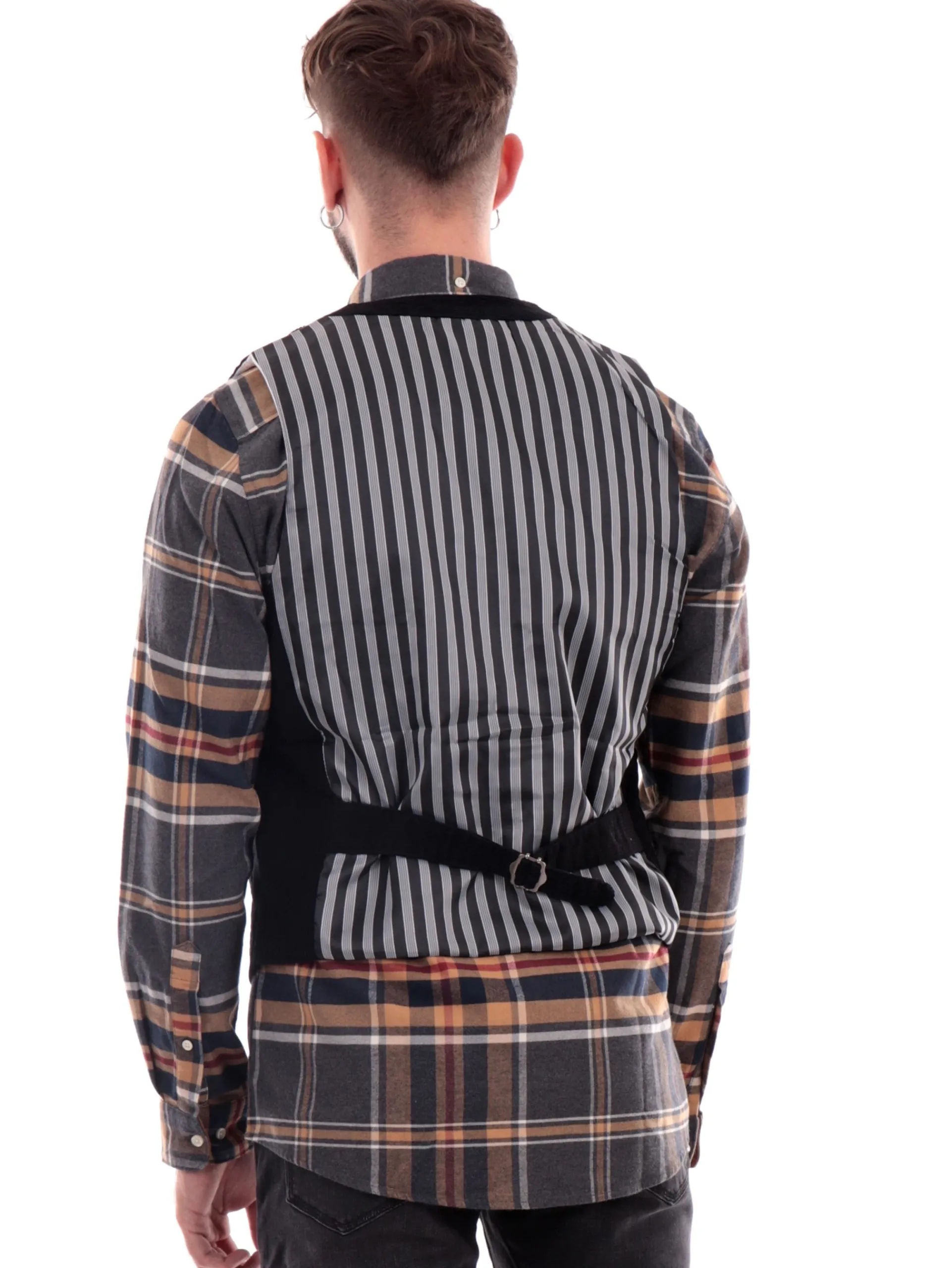GIANNI LUPO Gilet*Gilet nero da uomo elegante GL5159BD