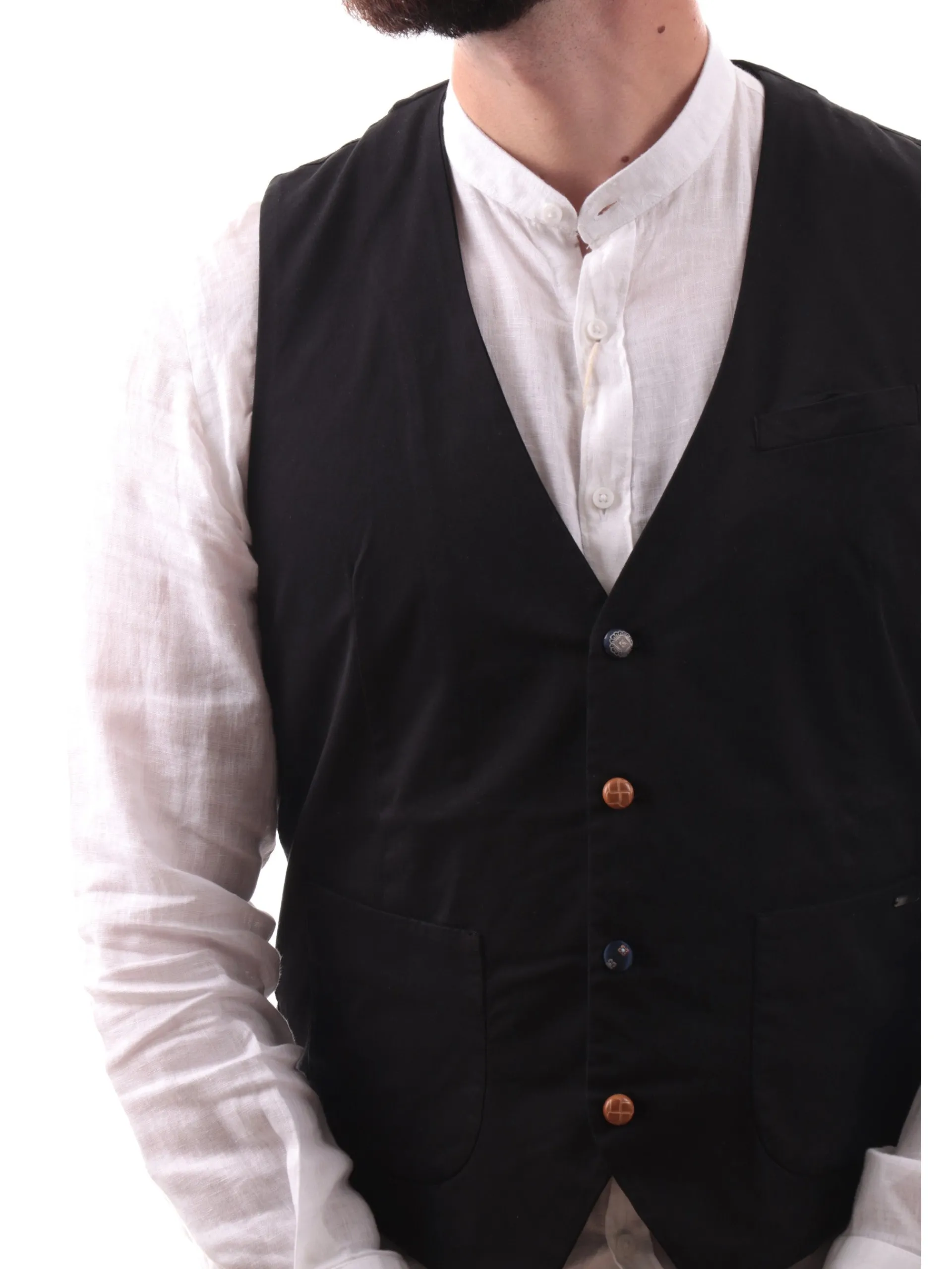 GIANNI LUPO Gilet*Gilet nero da uomo GL9710S25