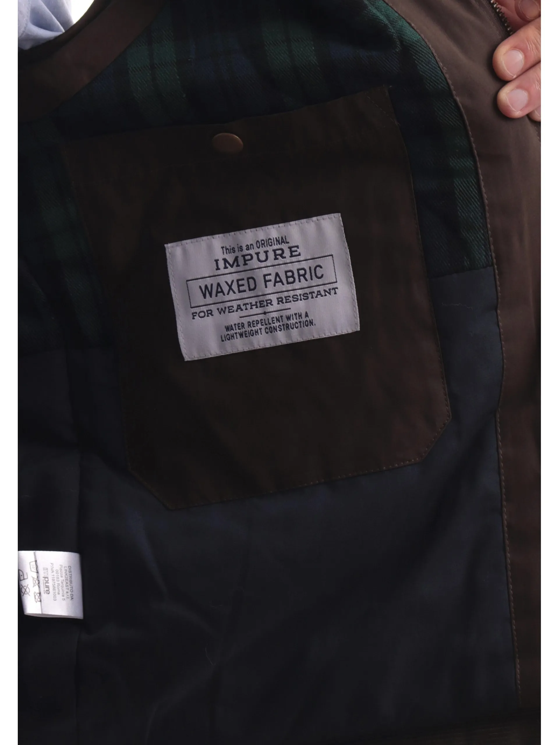 IMPURE Gilet*Gilet verde da uomo tasconi con patta WALKER