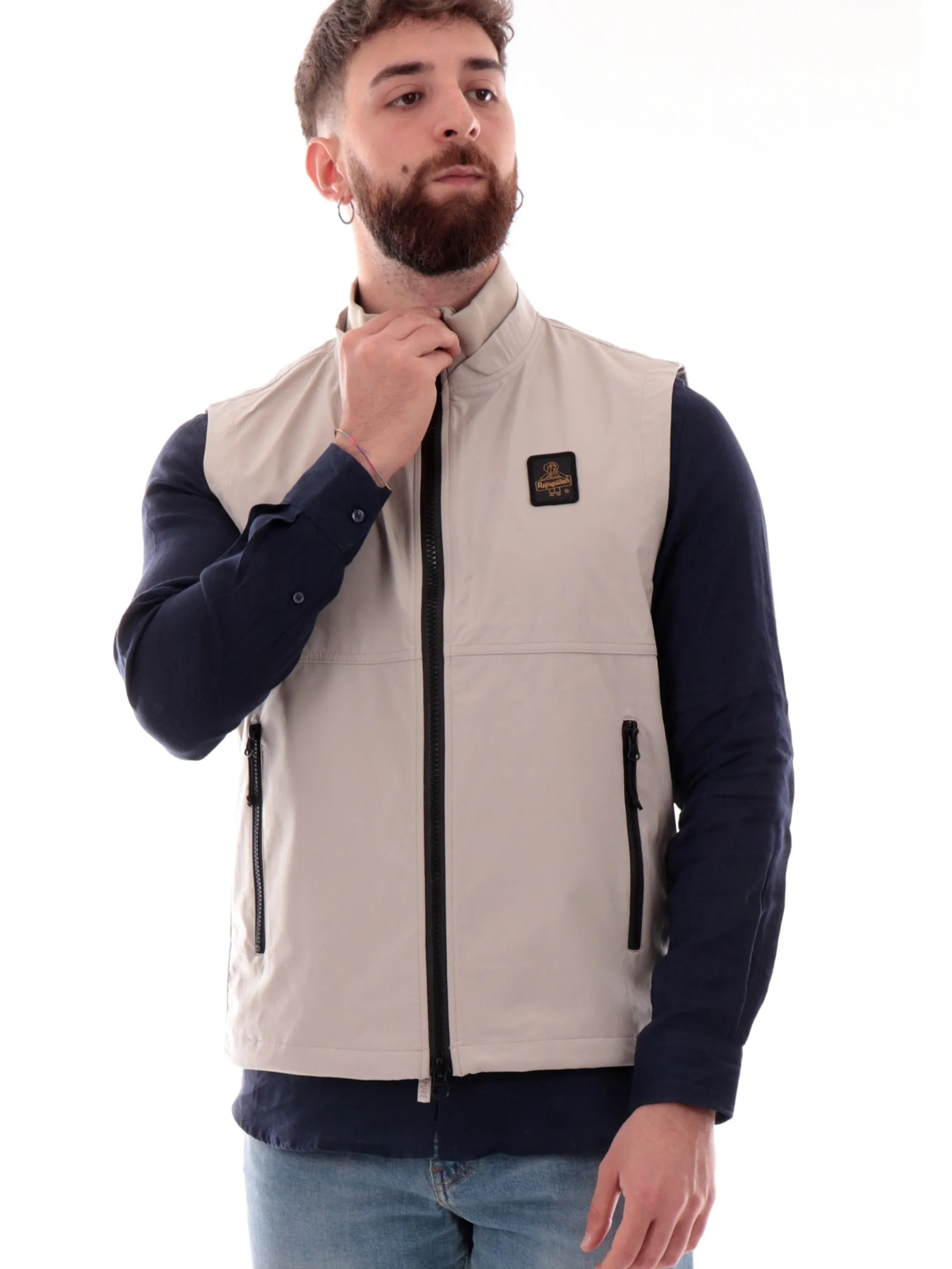 REFRIGIWEAR Gilet*Gilet beige da uomo Erc Vest tessuto tecnico G20408 A00081