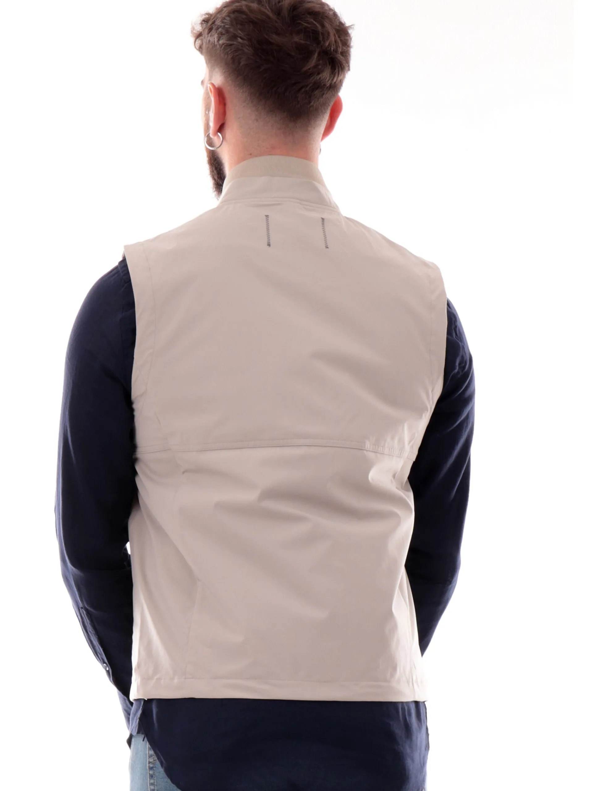 REFRIGIWEAR Gilet*Gilet beige da uomo Erc Vest tessuto tecnico G20408 A00081