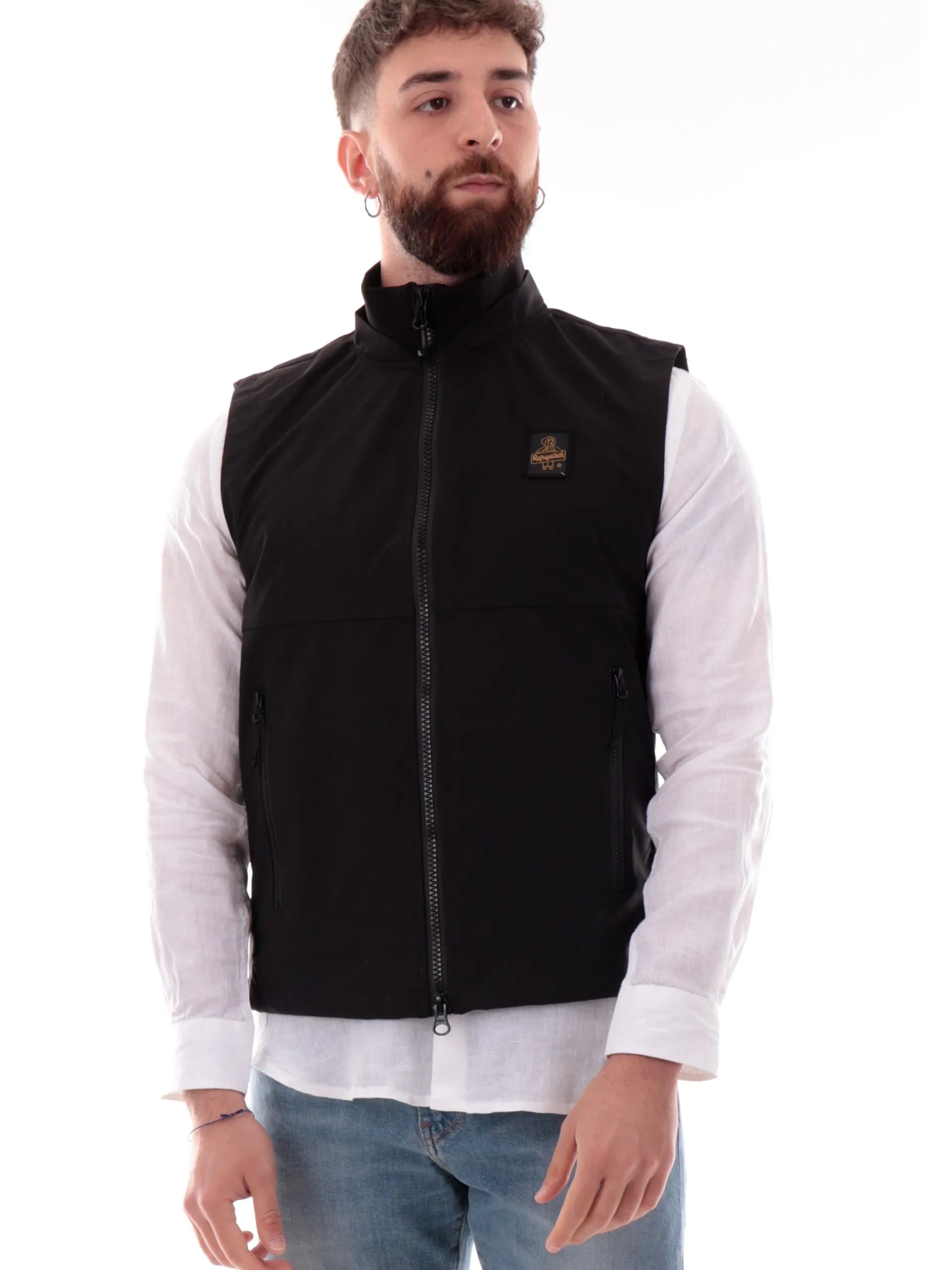 REFRIGIWEAR Gilet*Gilet nero da uomo Eric Vest tessuto tecnico G20408 G06000