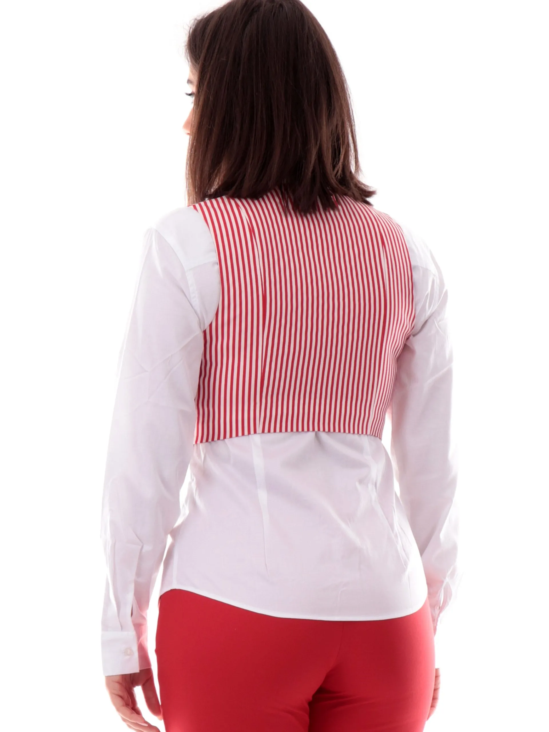 YES ZEE Gilet*Gilet a righe rosso e bianco da donna G208YG002505