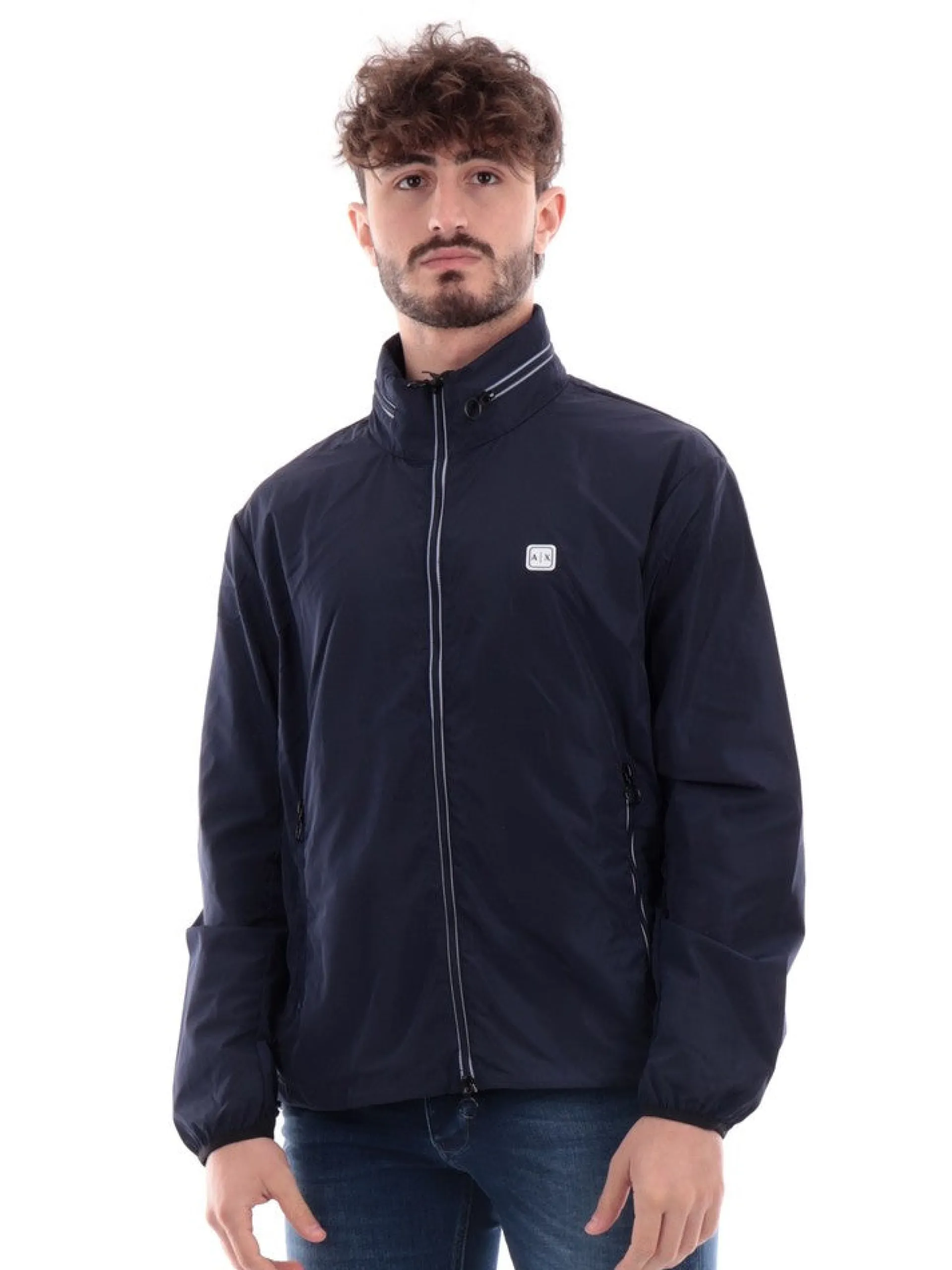 ARMANI EXCHANGE Giubbini*Giubbino AX blu da uomo Blouson 8NZB07ZNWFZ
