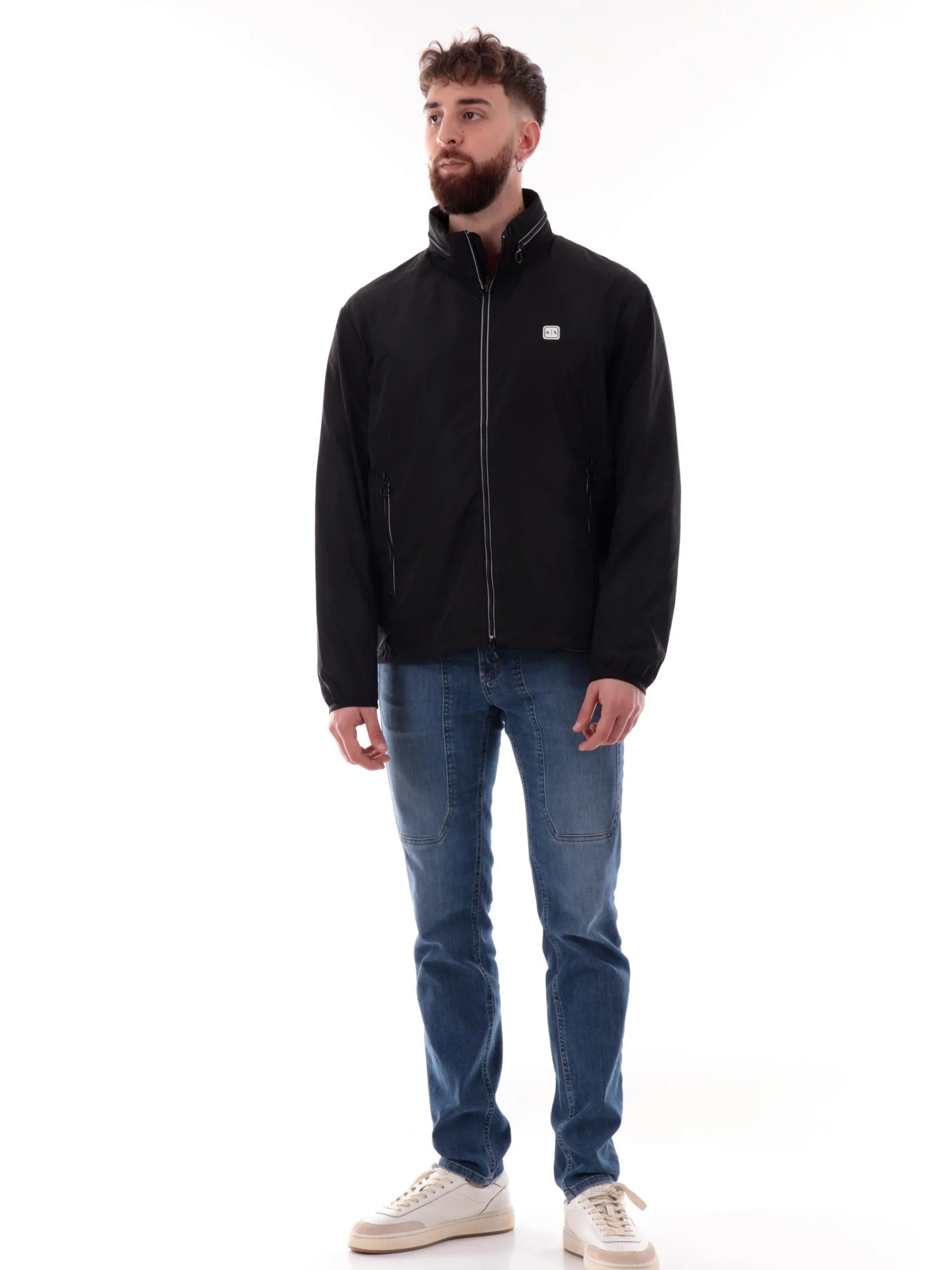 ARMANI EXCHANGE Giubbini*Giubbino AX nero da uomo Blouson 8NZB07ZNWFZ