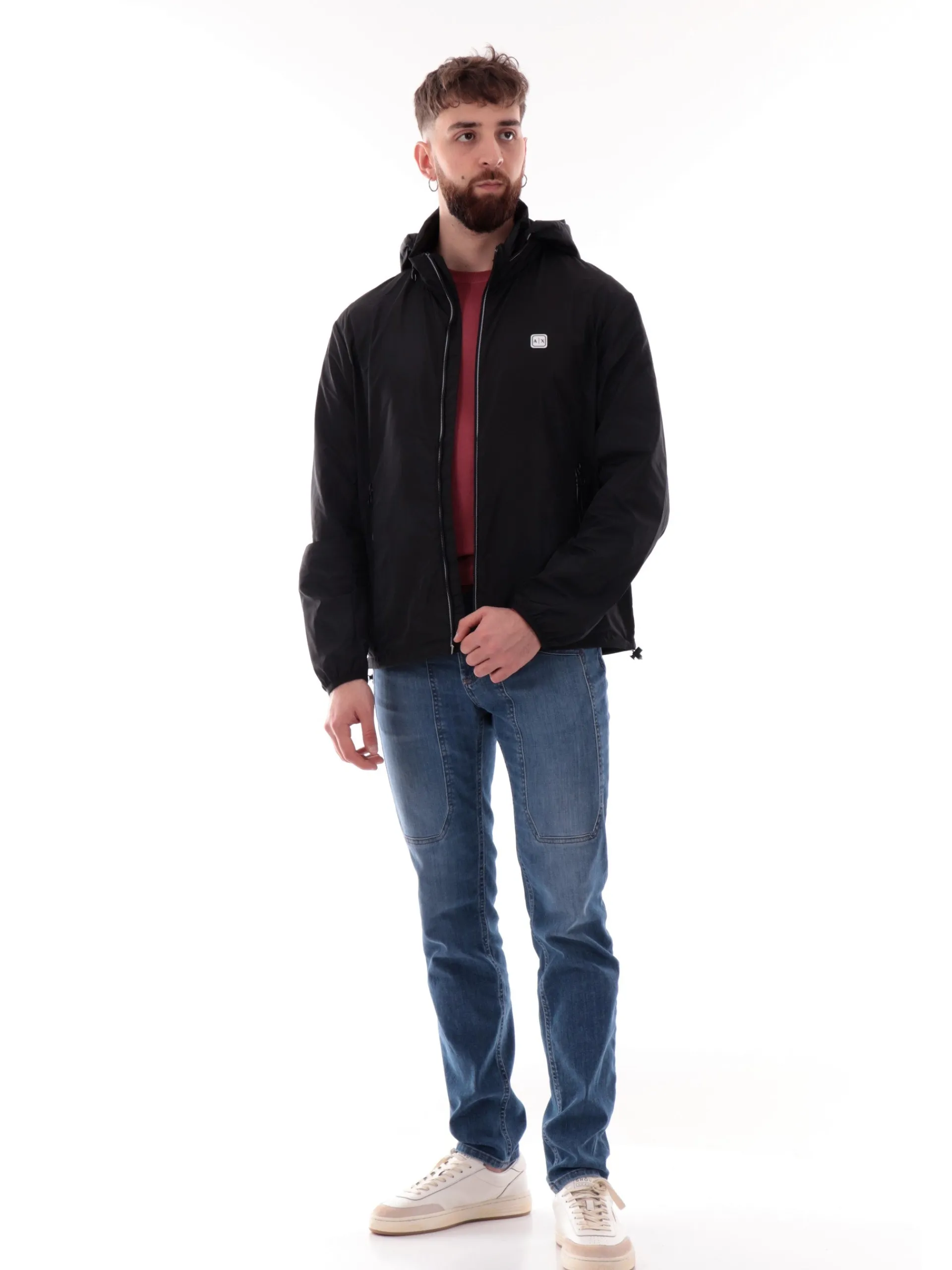 ARMANI EXCHANGE Giubbini*Giubbino AX nero da uomo Blouson 8NZB07ZNWFZ