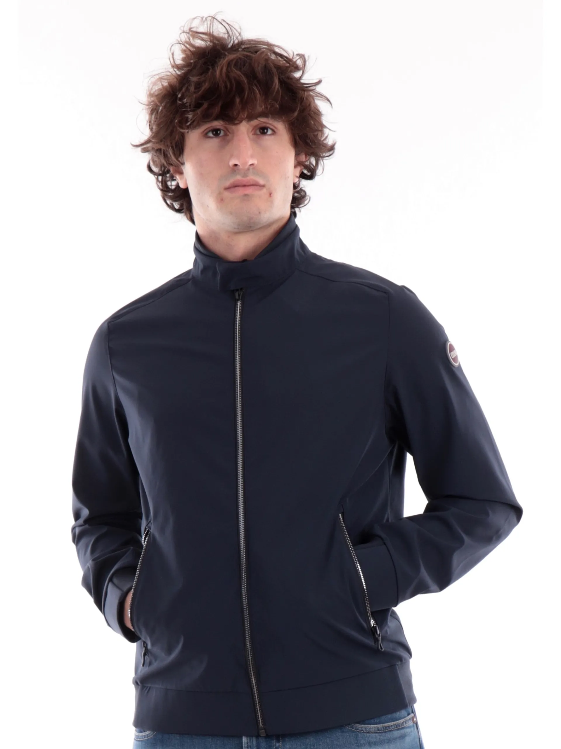 COLMAR Giubbini*Giubbino blu da uomo con scaldacollo tessuto tecnico 1863R6WV