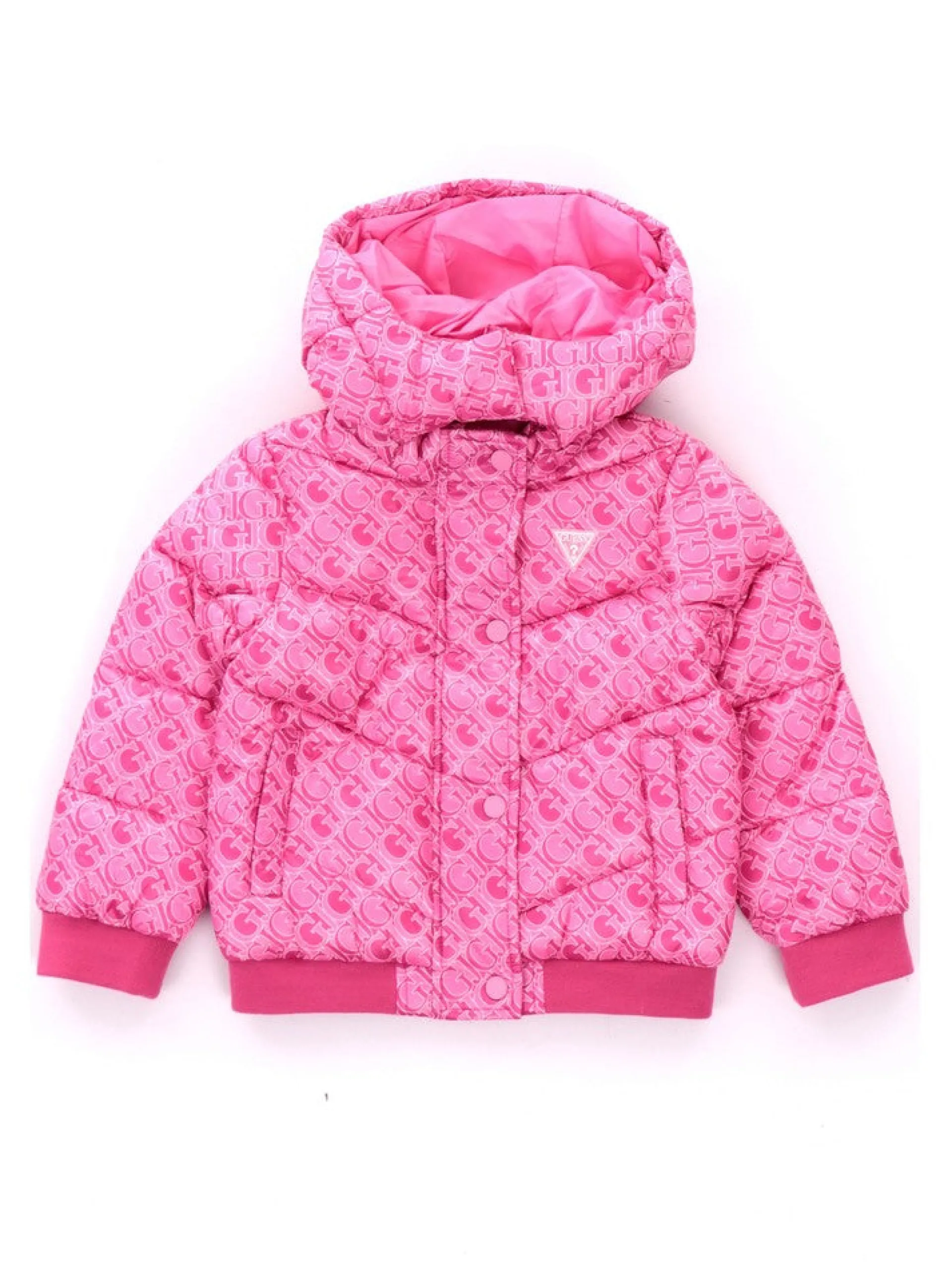 GUESS Capispalla*Giubbino rosa da bambina con cappuccio Puffer K4YL00WEGY0