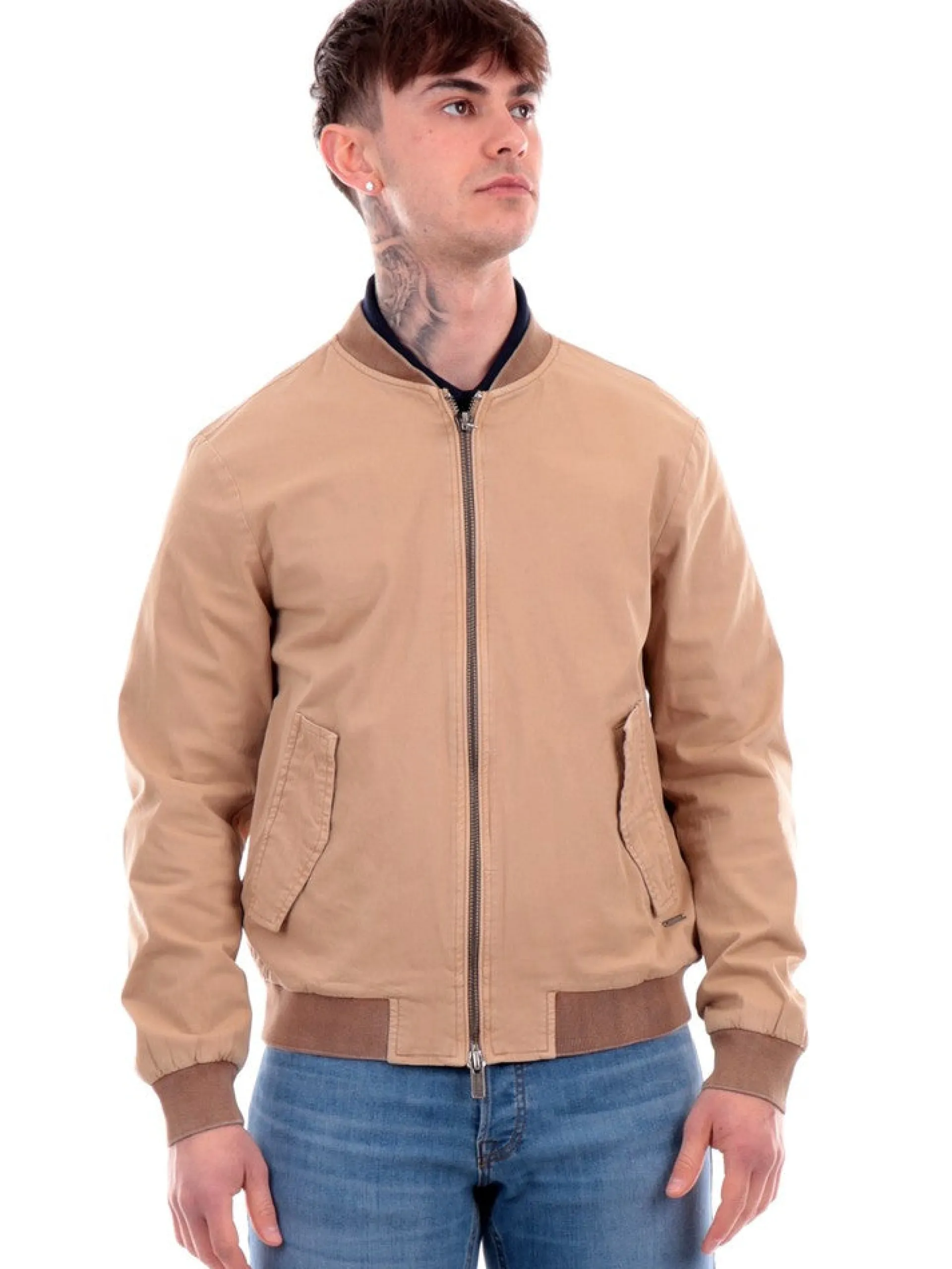 MARKUP Giubbini*Giubbino beige da uomo Bomber Twill MK694021