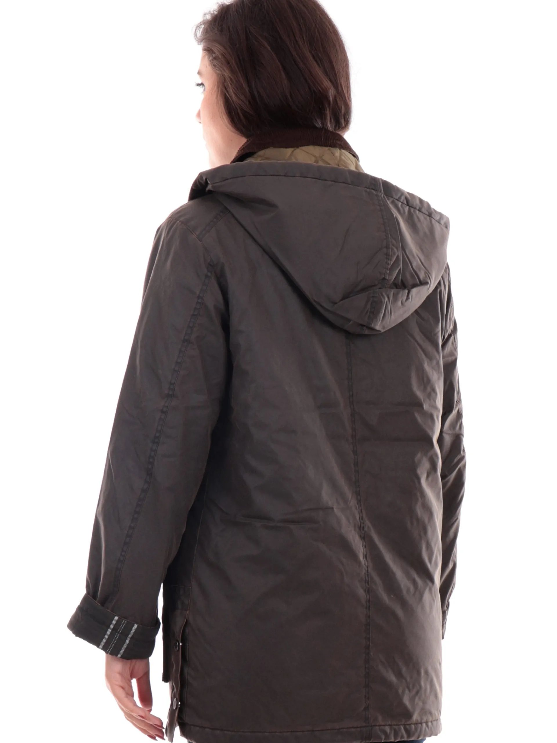 ONLY Giubbotti*Giubbino Mountain Hood Washed verde da donna 15322448