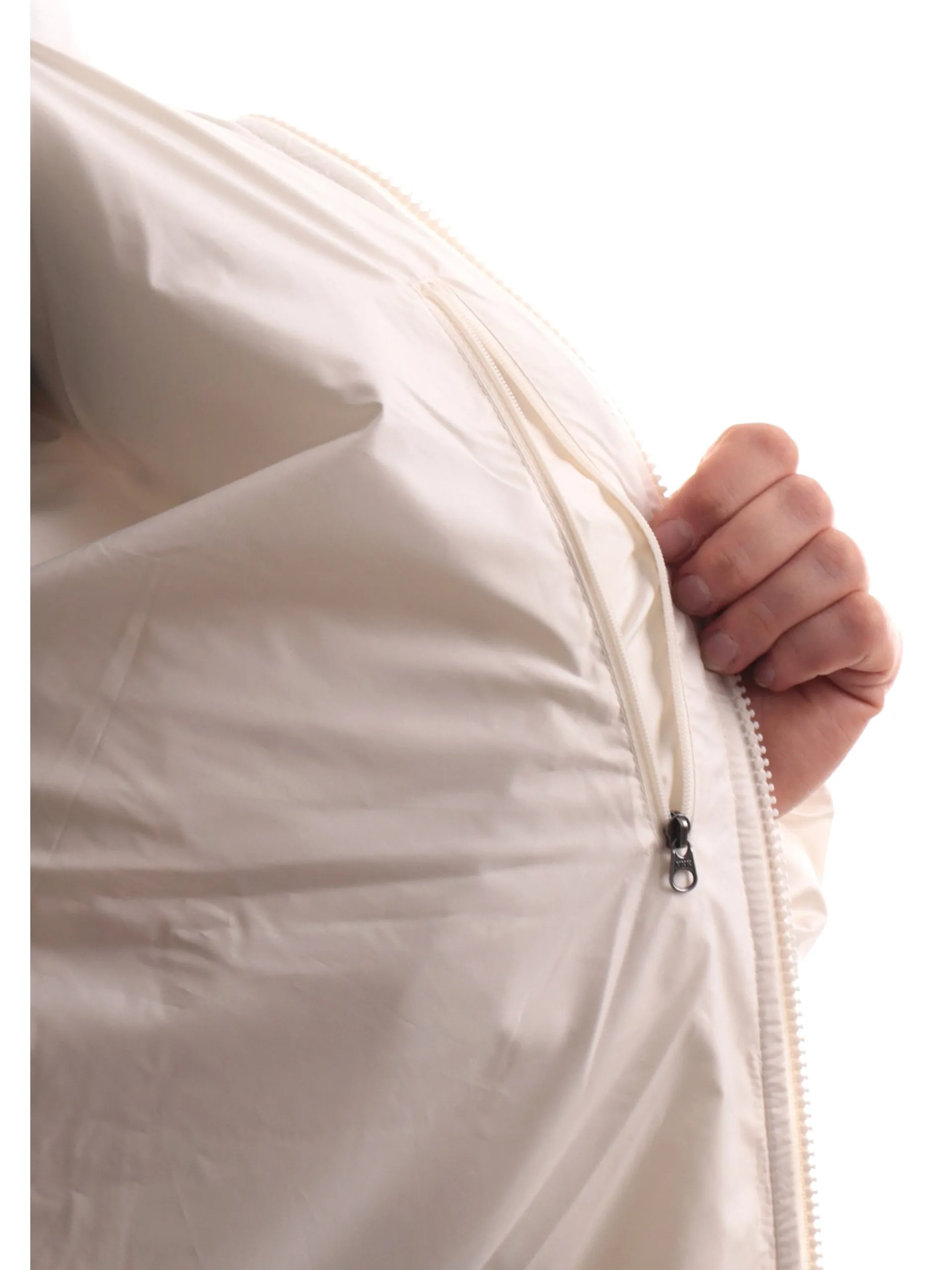 THE NORTH FACE Giubbini*Giubbino Saikuru bianco e grigio da uomo logo ricamato NF0A853I