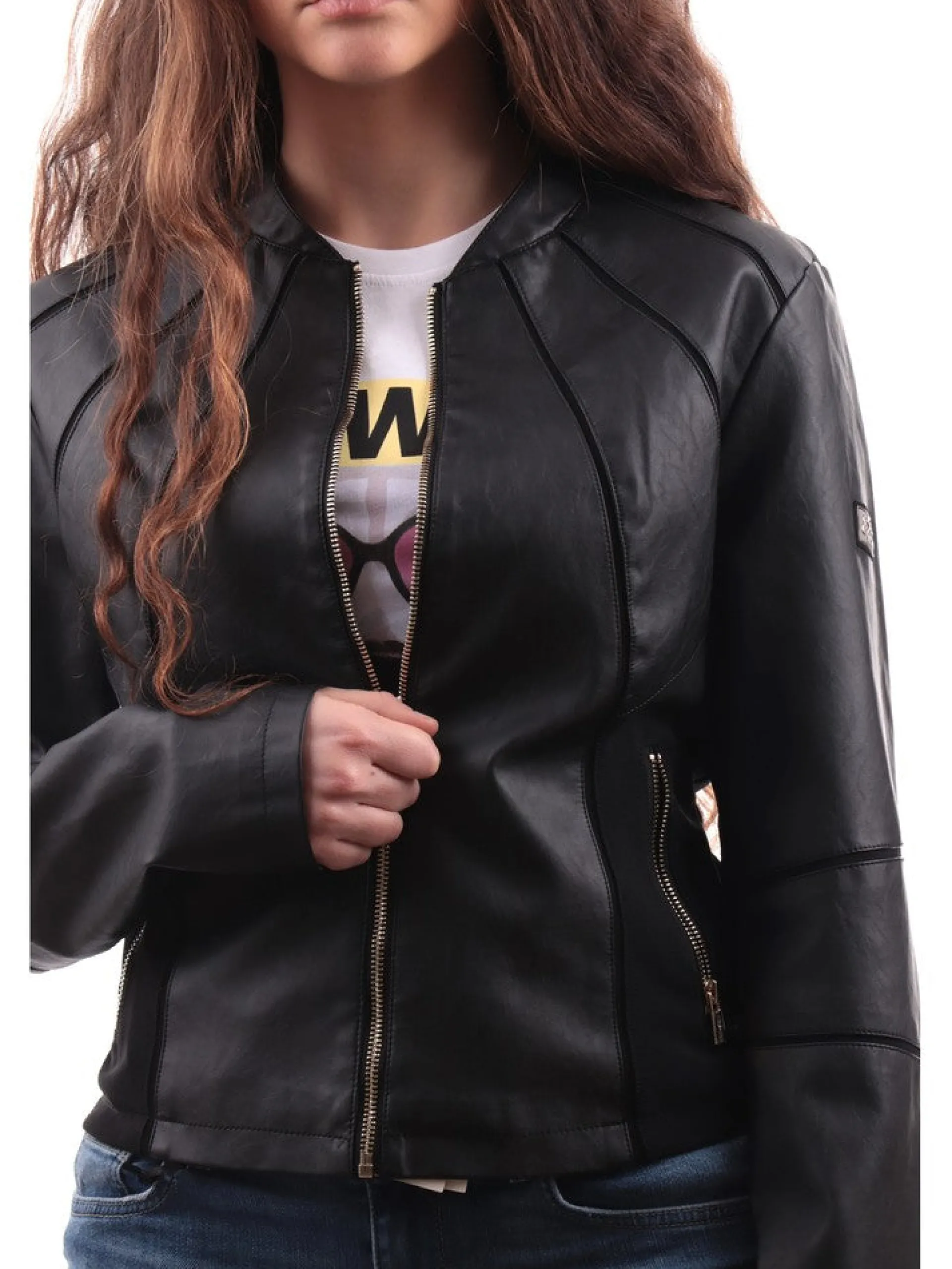 YES ZEE Giubbini*Giubbino nero da donna J405 G100