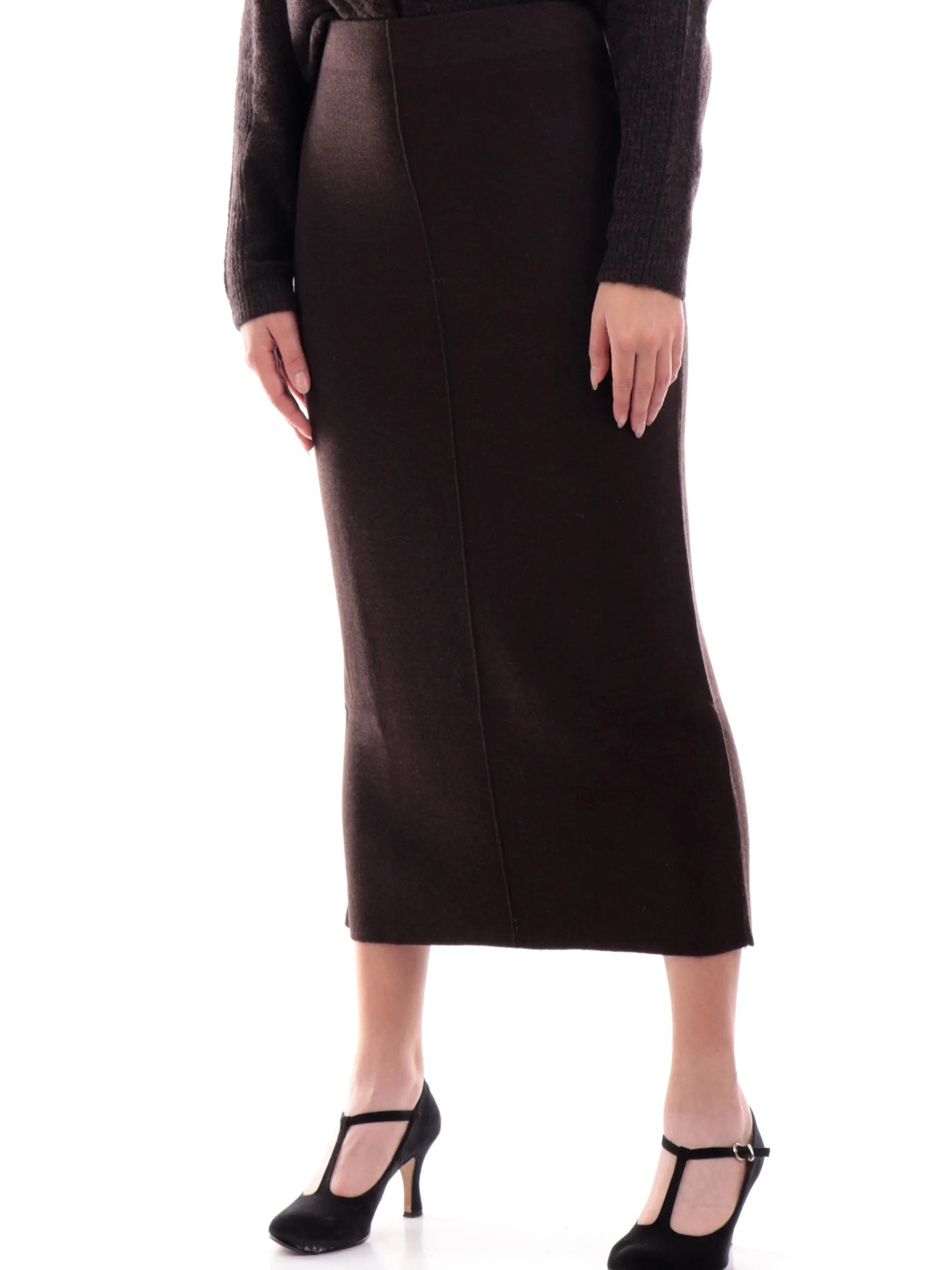 ANIS Gonne*Gonna marrone da donna in maglia 245W1335